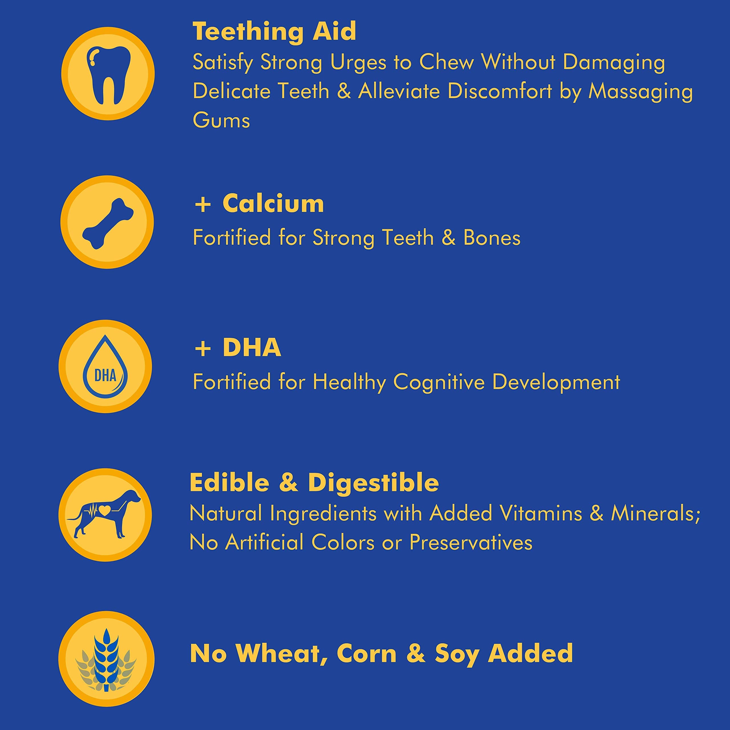 N-Bone Puppy Teething Rings Chicken Flavor Dog Treat, 6 Rings Per Bag, 7.2-Oz