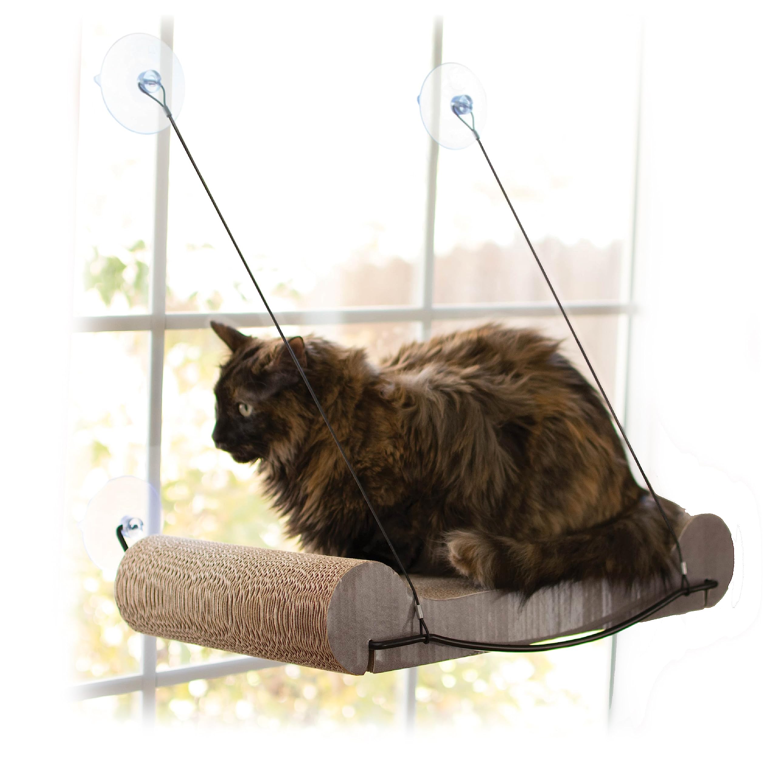 K&H Pet Products Ez Mount Cat Scratcher Kitty Sill Window Sill Cat Bed, Cat Window Bed Cat Furniture Cat Window Hammock, Sturdy Cat Window Perch For Large Cats, Cat Hammock For Window Cat Perch