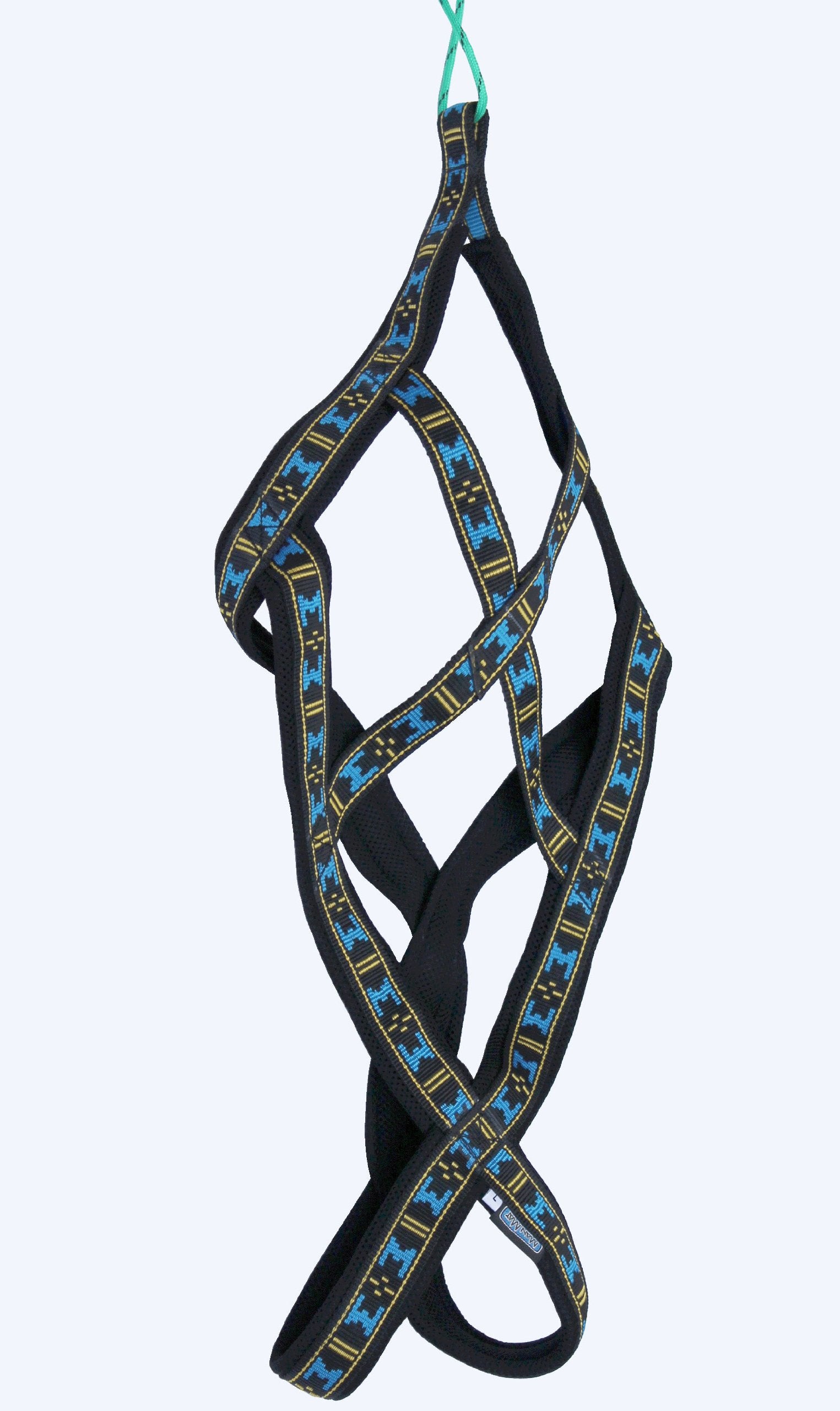 Weight Pulling Sledding Dog Harness X-Back Style Black/Blue Xxlarge, 24.5' Neck Circumference