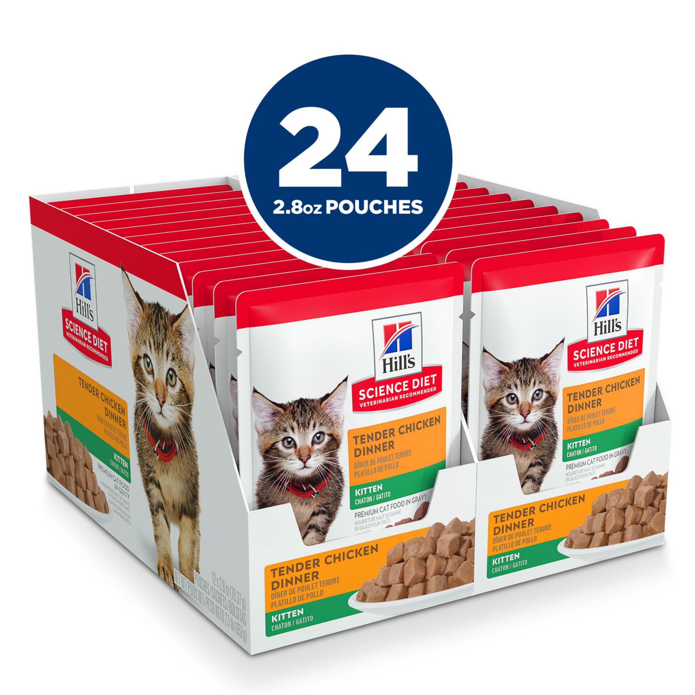 Hill s Science Diet Kitten, Kitten Premium Nutrition, Wet Cat Food, Chicken Stew, 2.8 oz Pouch, Case of 24