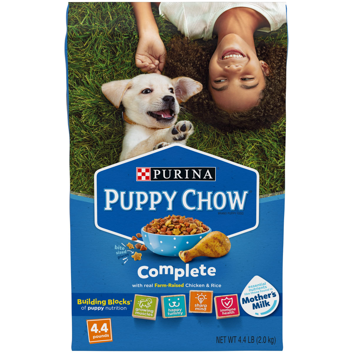 Purina Puppy Chow High Protein Dry Puppy Food, Complete With Real Chicken - (4) 4.4 Lb. Bags