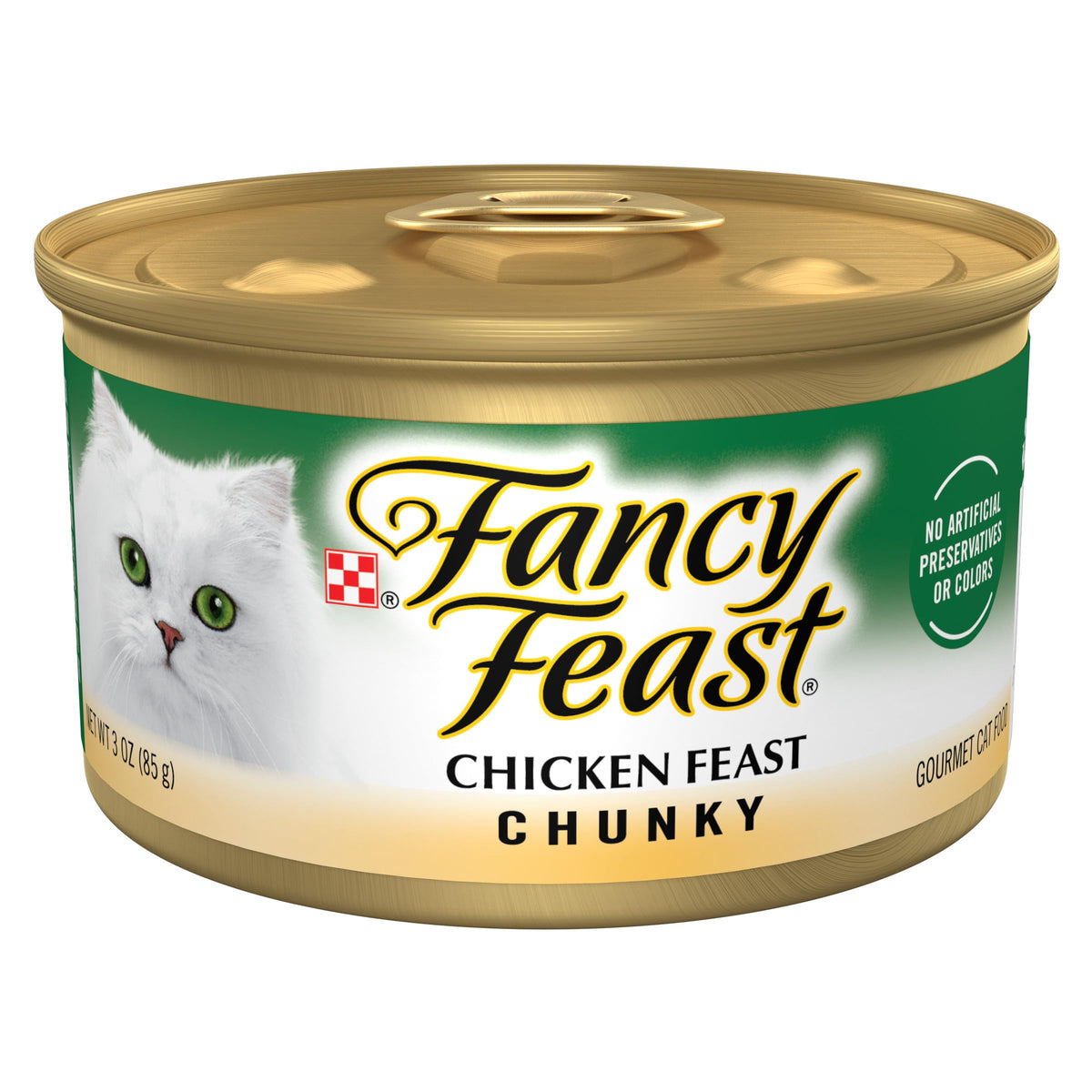 Purina Fancy Feast Chunky Chicken Feast Wet Cat Food - (Pack Of 24) 3 Oz. Cans