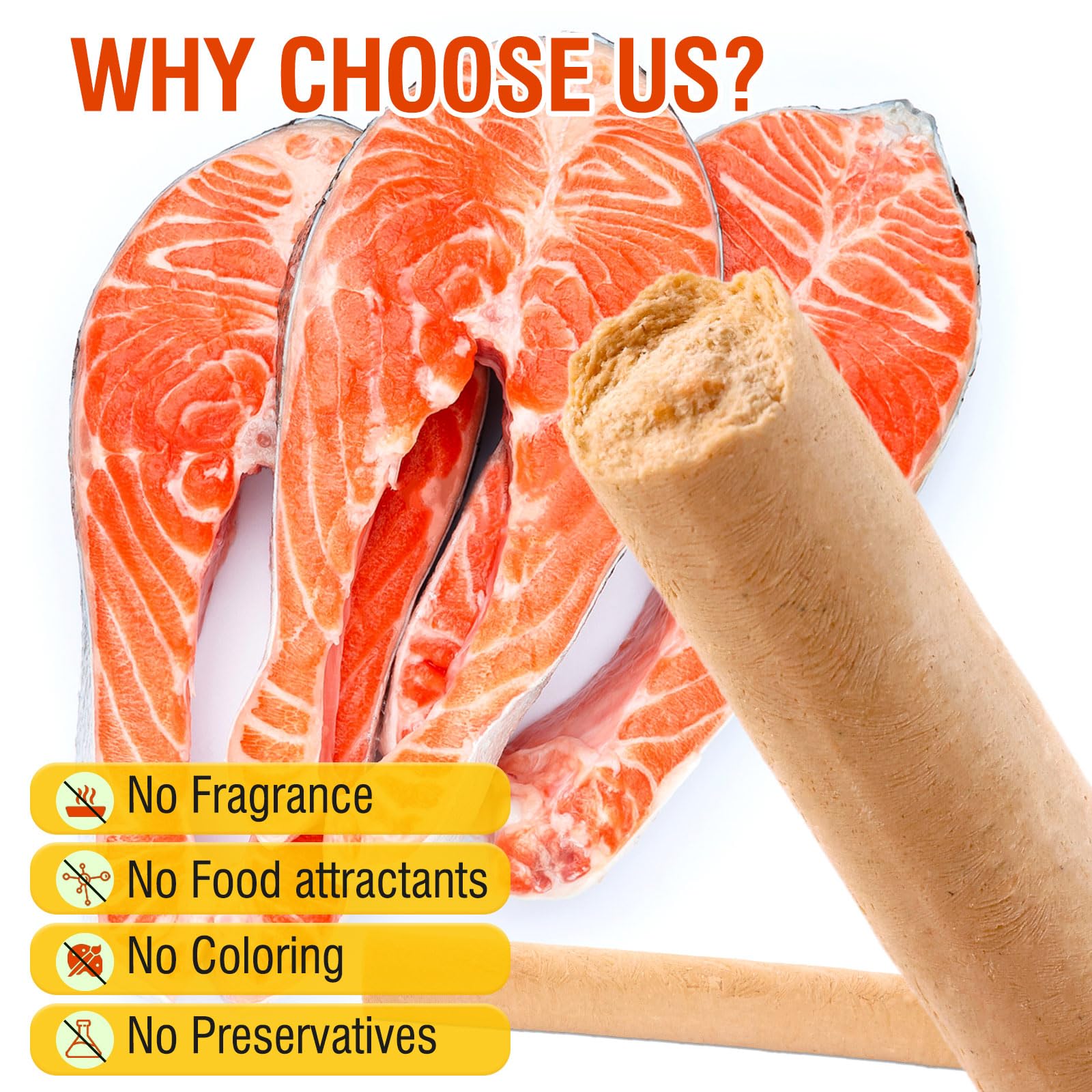 PawsGear Salmon Sticks for Dogs - High Protein, Real Salmon & Carrots, Easily Digestible, 100g
