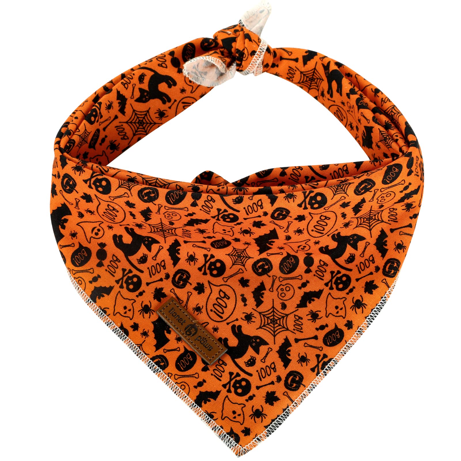 Lionet Paws Halloween Dog Bandana,Fabric Black Bat Dogs Kerchief For Small Medium Dogs,Dog Cotton Triangle Bibs Scarf For Girl B