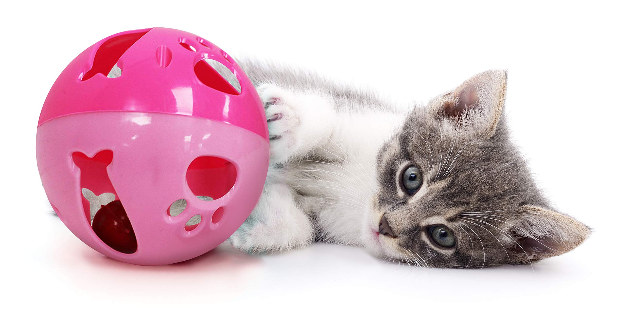 Pets First Large Size Cat Ball With Bell Toy For Cats Kittens And Other Animals - Hours Of Play For Pets, Large Size For Extra Fun, Rings As It Moves
