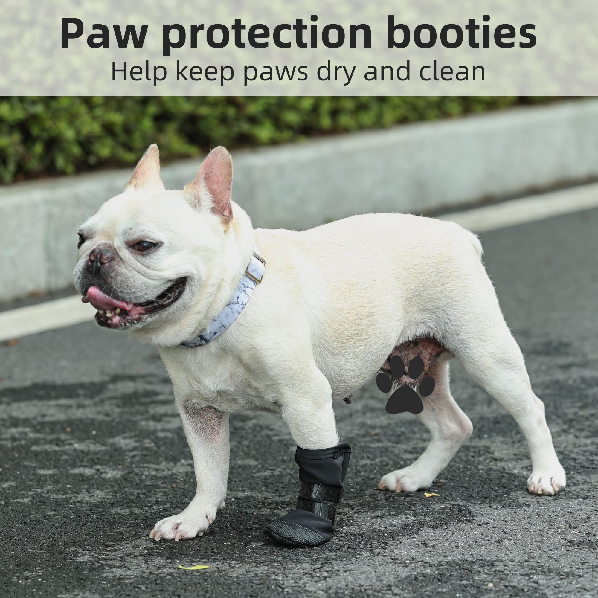 ETIAL Dog Paw Wound Recovery Boot, Waterproof Dog Bootie for Injured Paw, Anti-Slip Dog Shoe with Self-Adhesive Strap, Dog Paw P