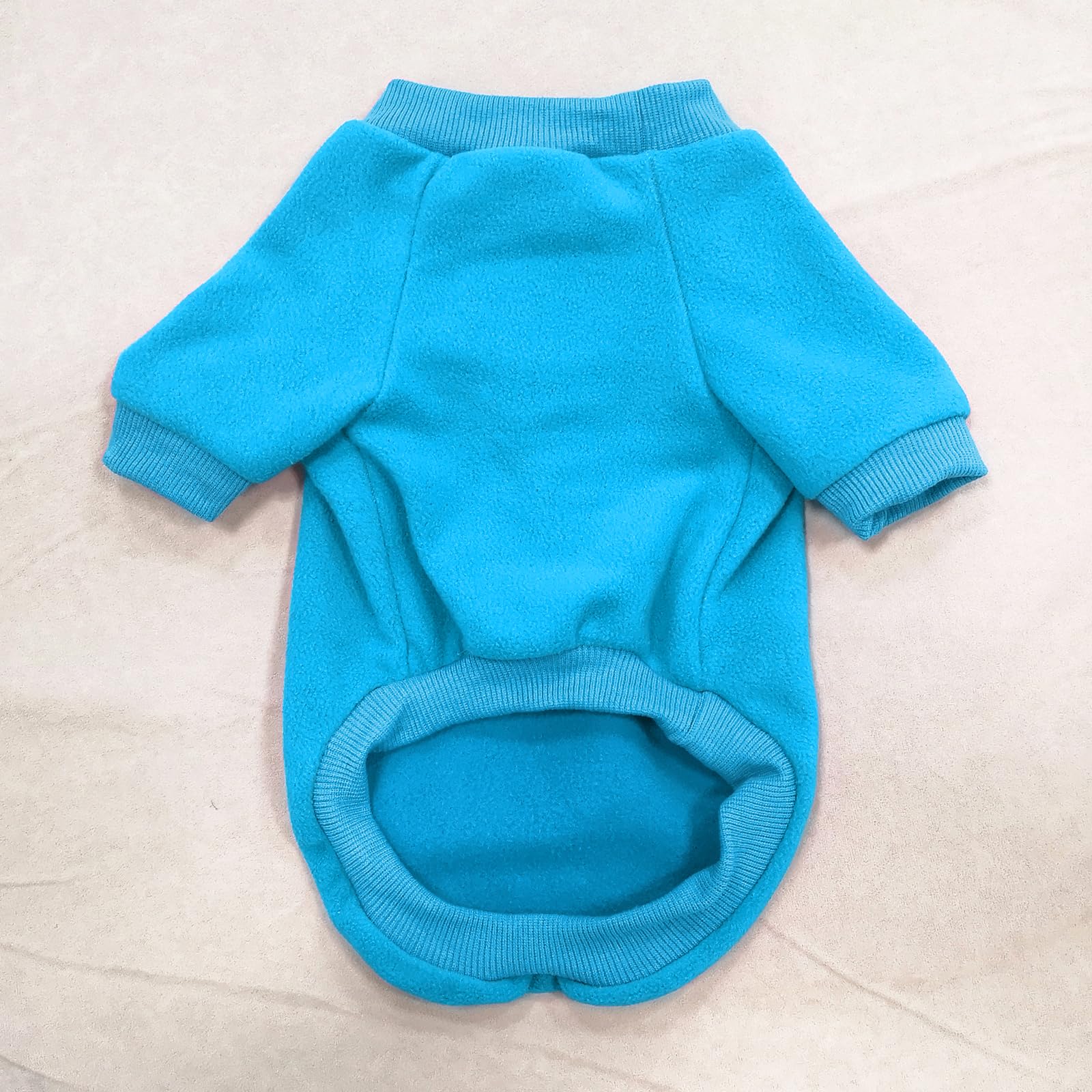 Idepet Dog Fleece Sweater - Soft Puppy Sweatshirt & Warm Winter Shirt For Small Dogs & Cats (Blue, Small)