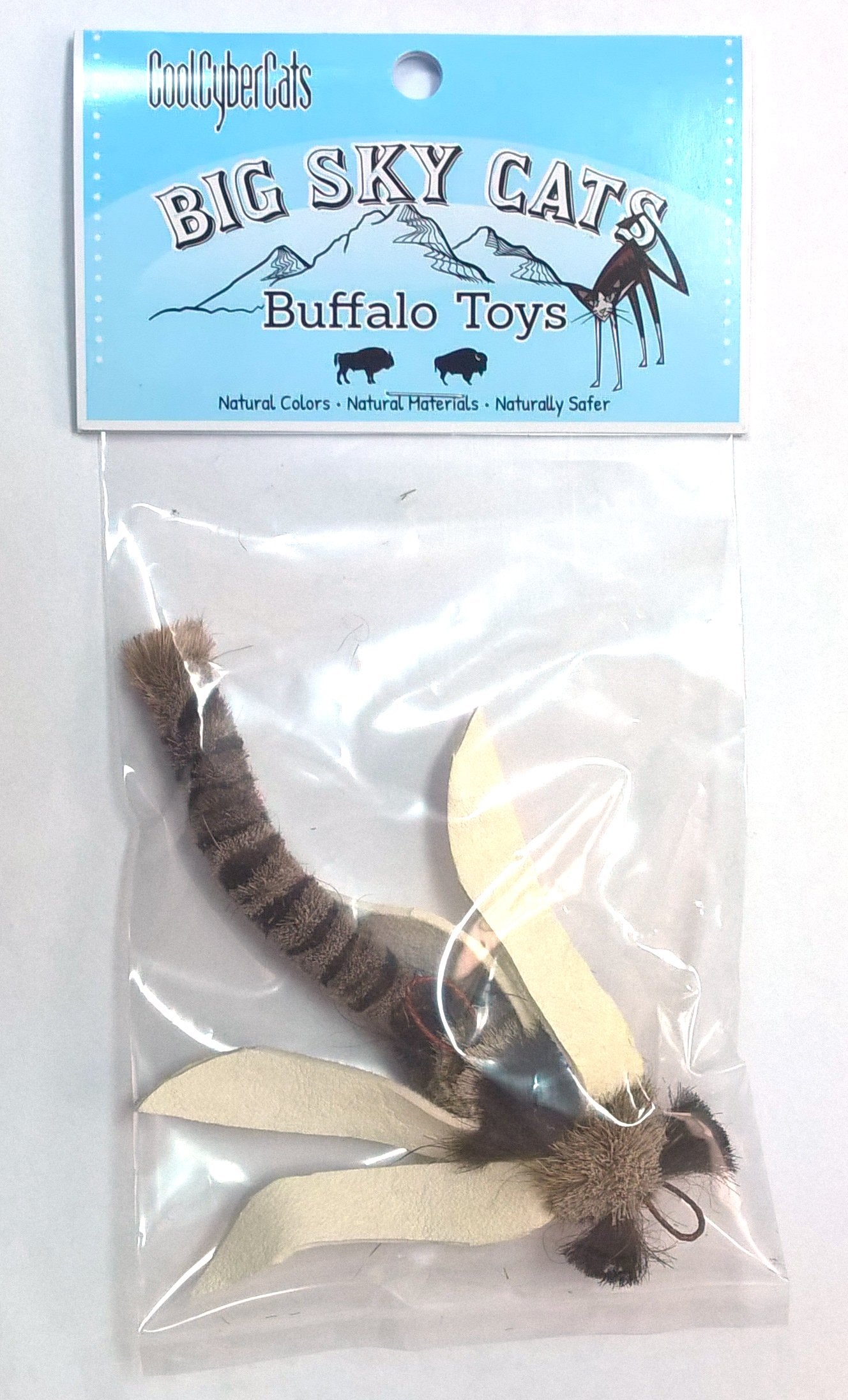 Big Sky Cats Dragonfly Refill/Attachment Cat Toy - Natural Buffalo/Deer: Fits Wildcat And Popular Bird And Mouse Type Wands/Pole