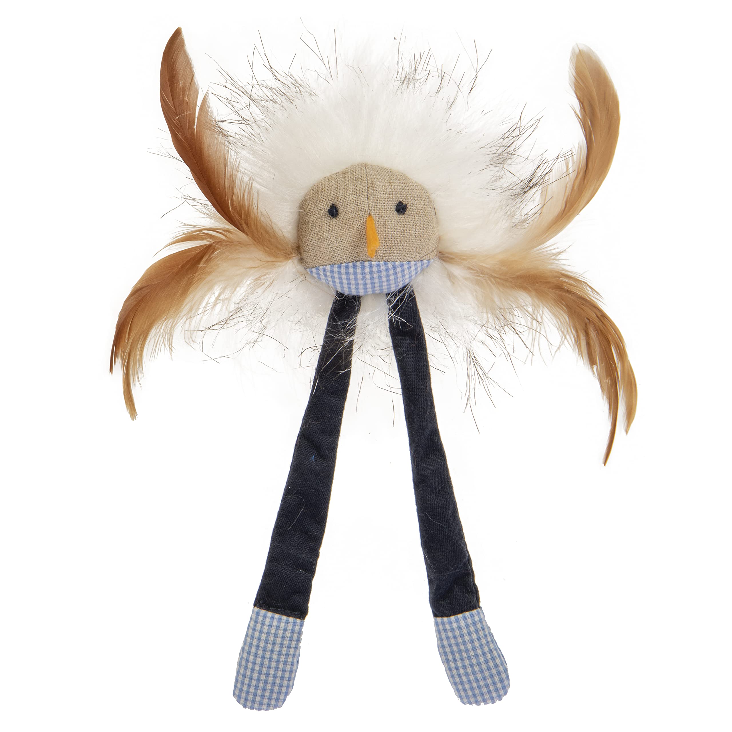 Petlinks Happynip Leggy Loon Feather Cat Toy, Contains Silvervine & Catnip - Tan/Blue, One Size