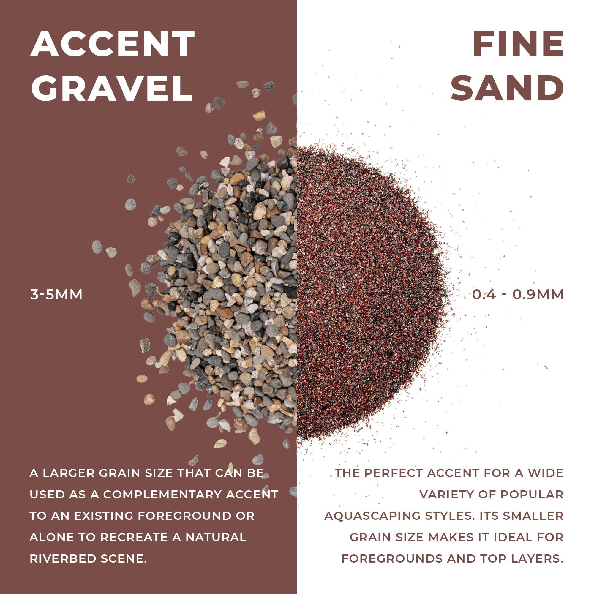 Ultum Nature Systems Controsand Pacifica Gravel (3L) - Small Pebbles for Fish Tank - Planted Aquarium Rocks - Fish Tank Substrat