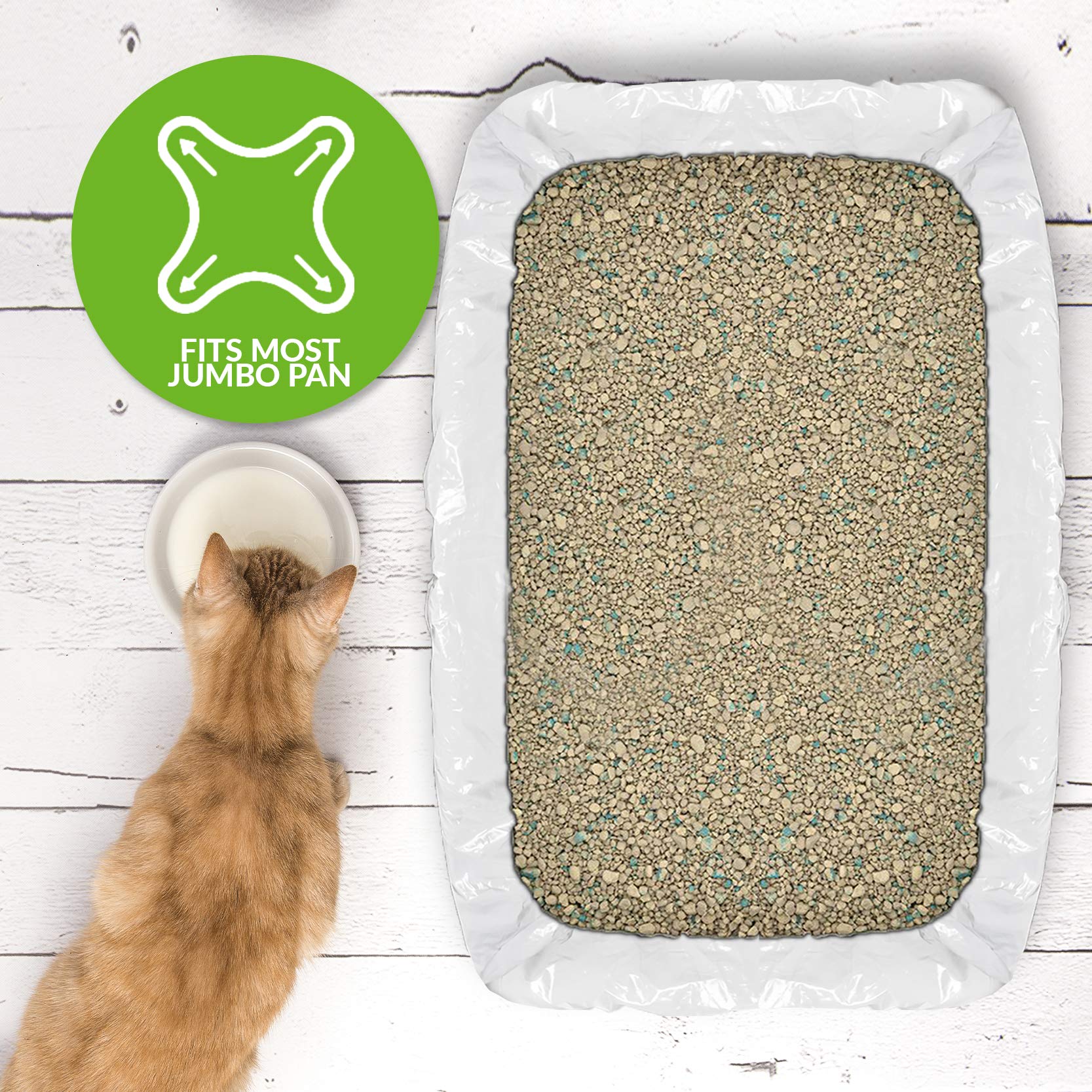 Alfapet Heavy Duty Litter Box Liners, 52 Pack, Elastic Fit for Extra-Giant Pans, White, Model 179, Sta-Put Technology
