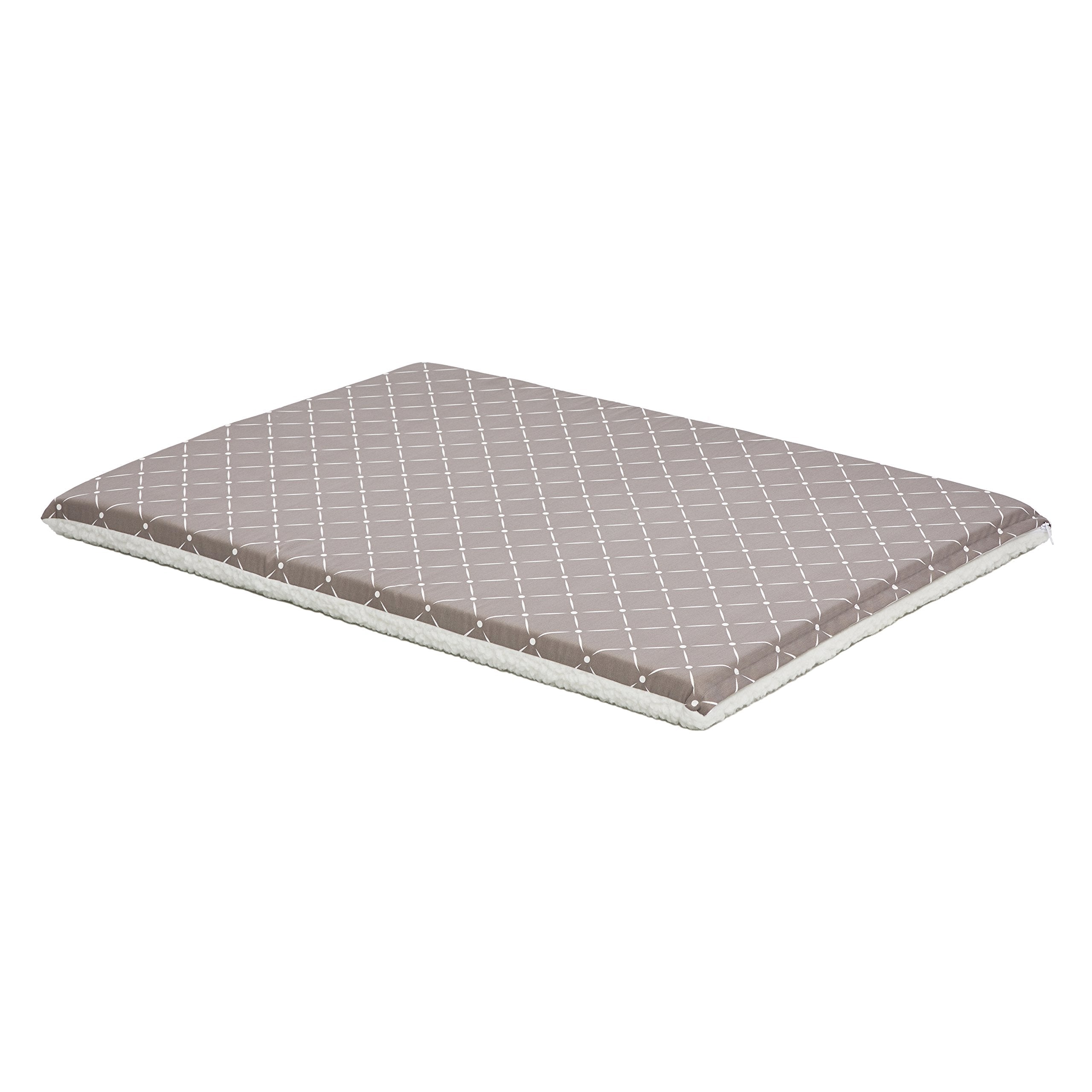 Midwest Homes for Pets Quiet Time Couture Paxton Pet Bed Mushroom/Fleece with Pillow Cover, Mushroom, Mushroom Diamond Pattern (