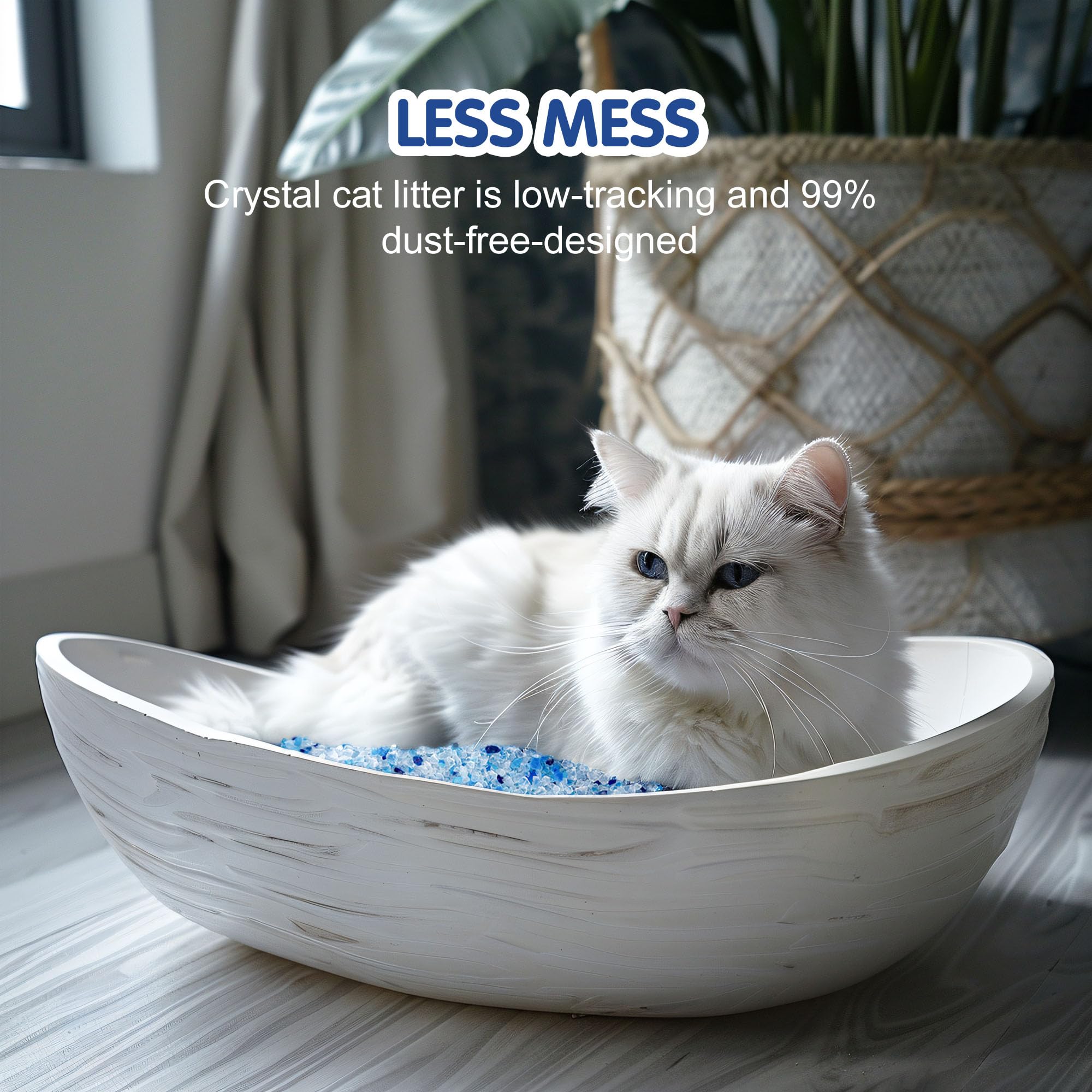 Cocoyo Crystal Cat Litter I Silica Gel Cat Litter,17.2 Lbs Value Pack (4.3 Lbs X 4)