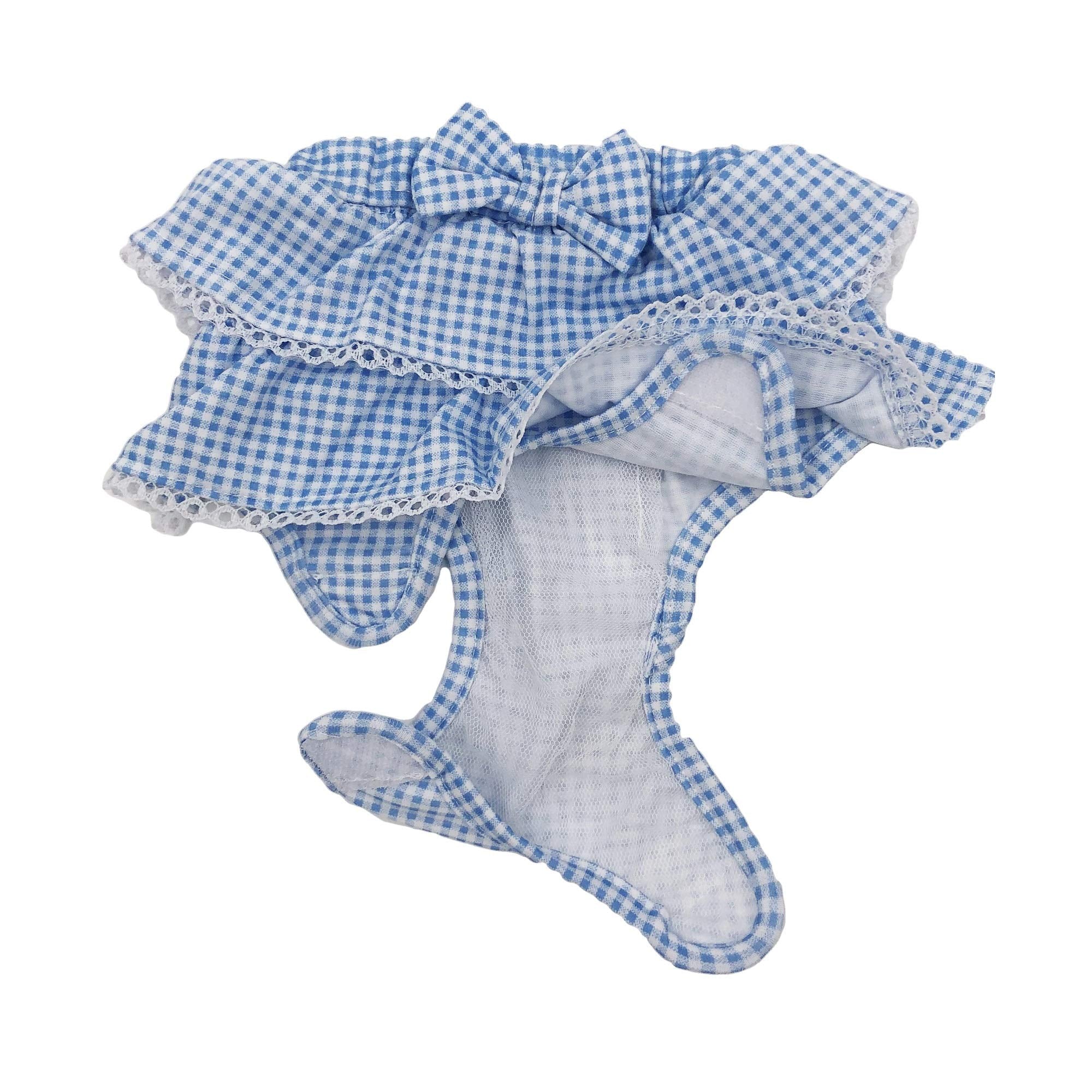 Funnydogclothes Dog Skirt Diaper Female Sanitary Pant Dress Ruffles Cotton Small Pet Cat (Large: Waist 10' - 12', Pack Of 3 Colors)