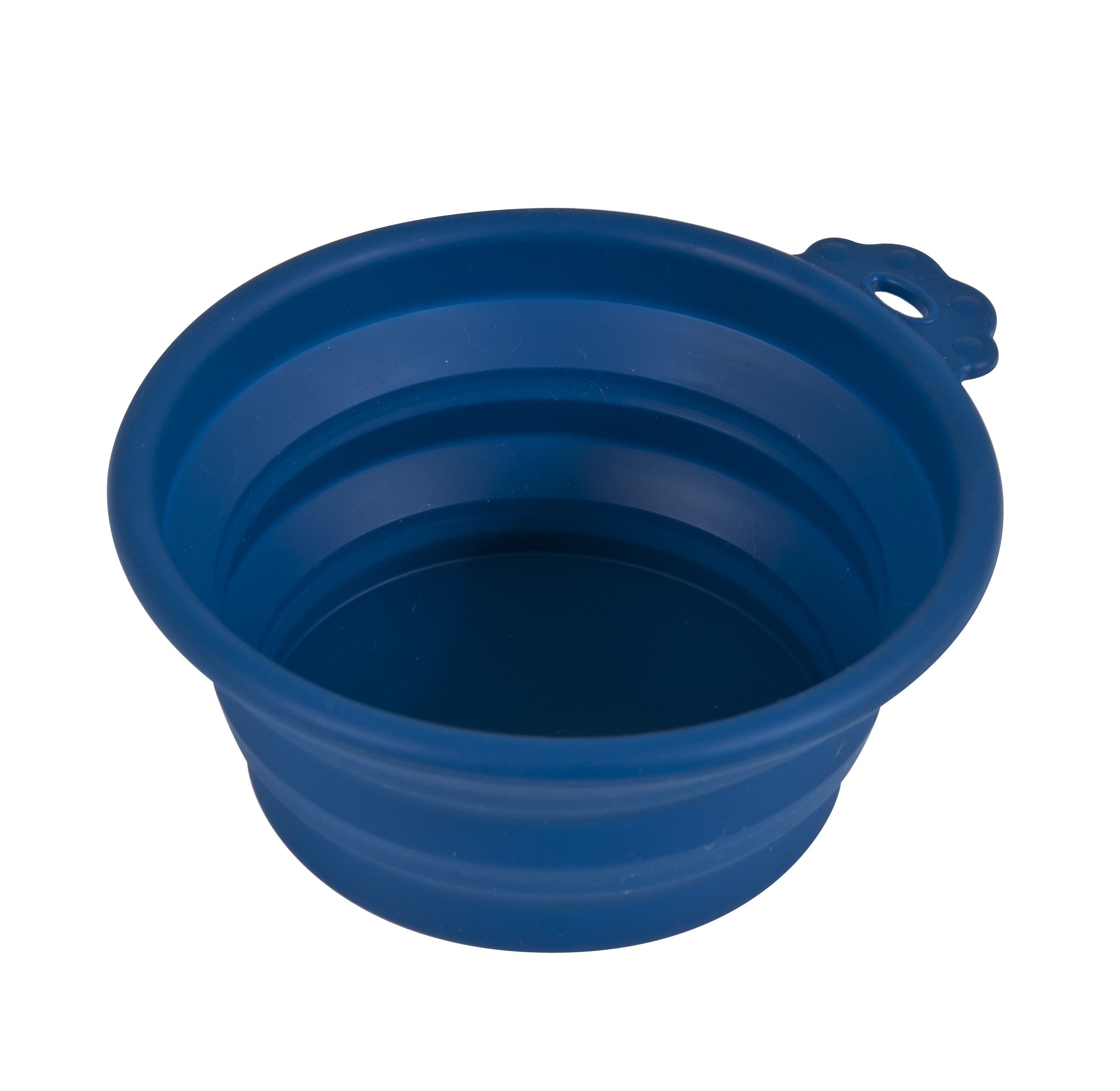 Petmate Petmate 23369 Silicone Round 3-Cup Travel Bowl for Pets, Navy Blue