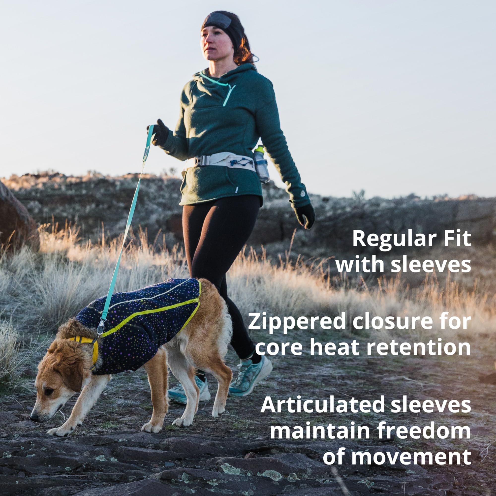 Ruffwear, Climate Changer Quick Drying, Breathable Fleece Jacket For Dogs, Galaxy, Small