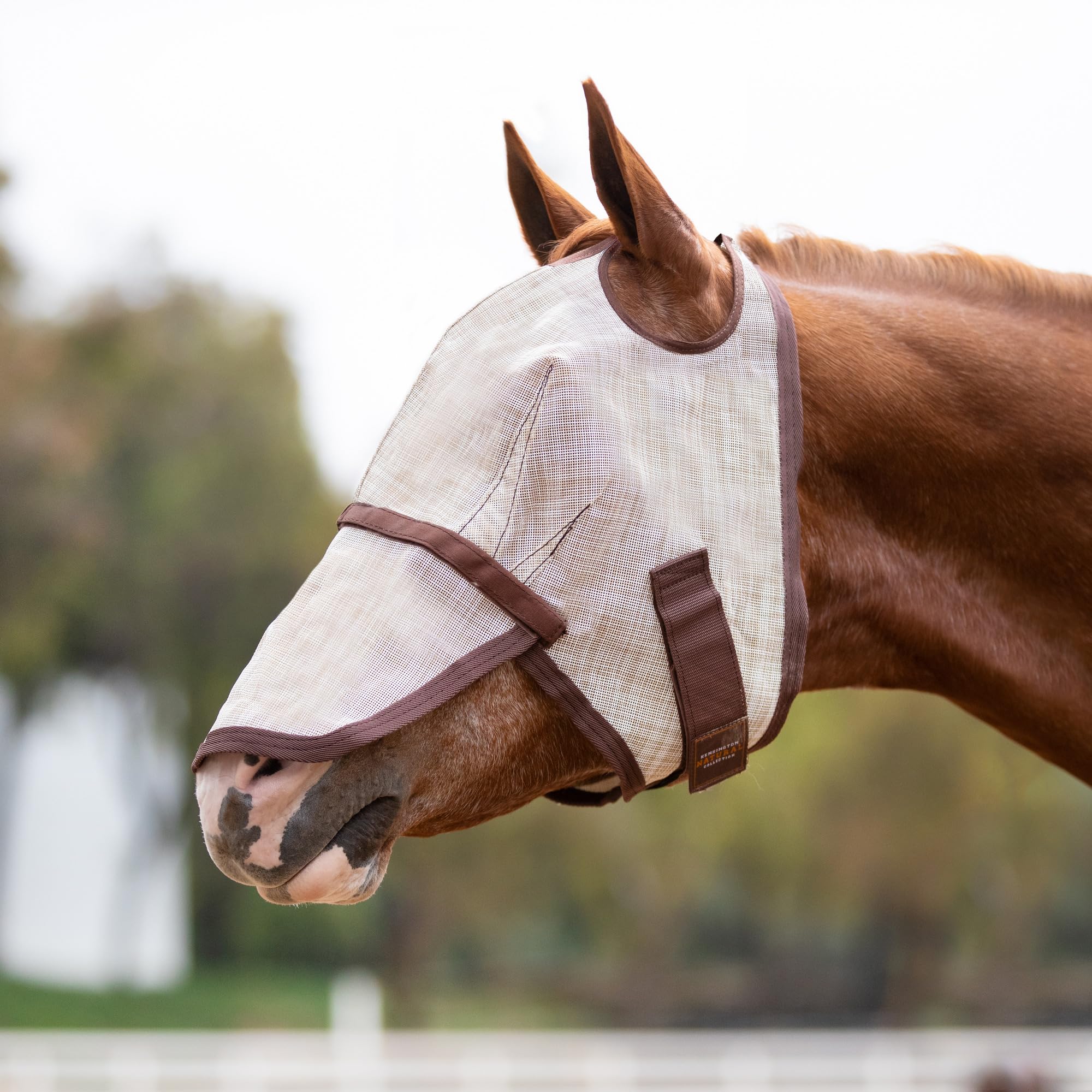Kensington Fly Mask w/Web & Nose Size: L-Avg Color: 500-Desert Sand