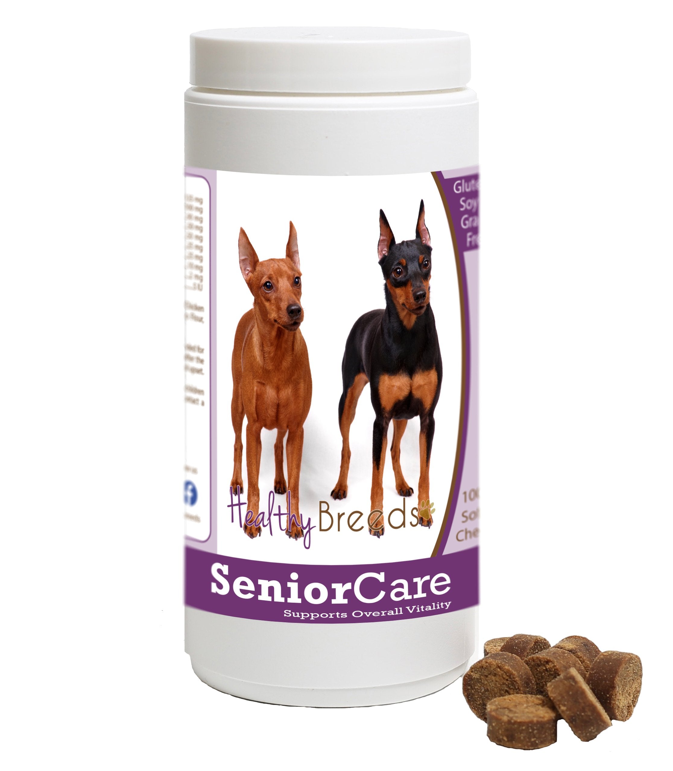 Healthy Breeds Senior Dog Vitamin Treat Chews for Miniature Pinscher - OVER 100 BREEDS - Grain Free - Supports Healthy Hip & Joi
