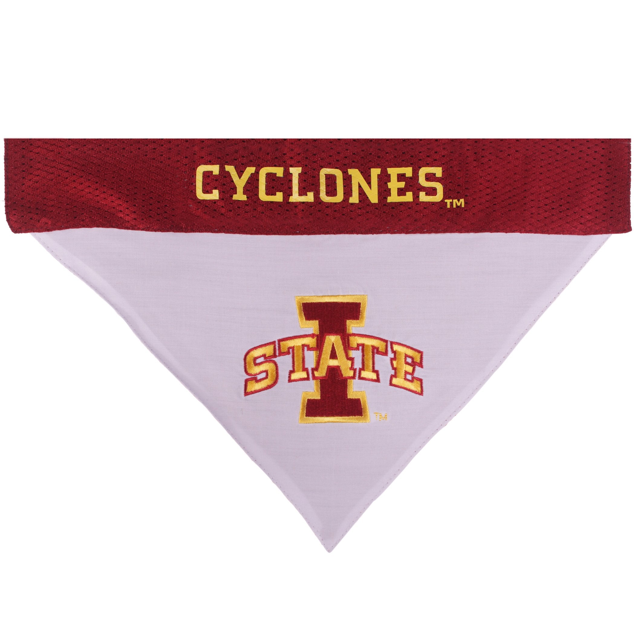 Pets First Collegiate Pet Accessories, Reversible Bandana, Iowa State Cyclones, Large/X-Large