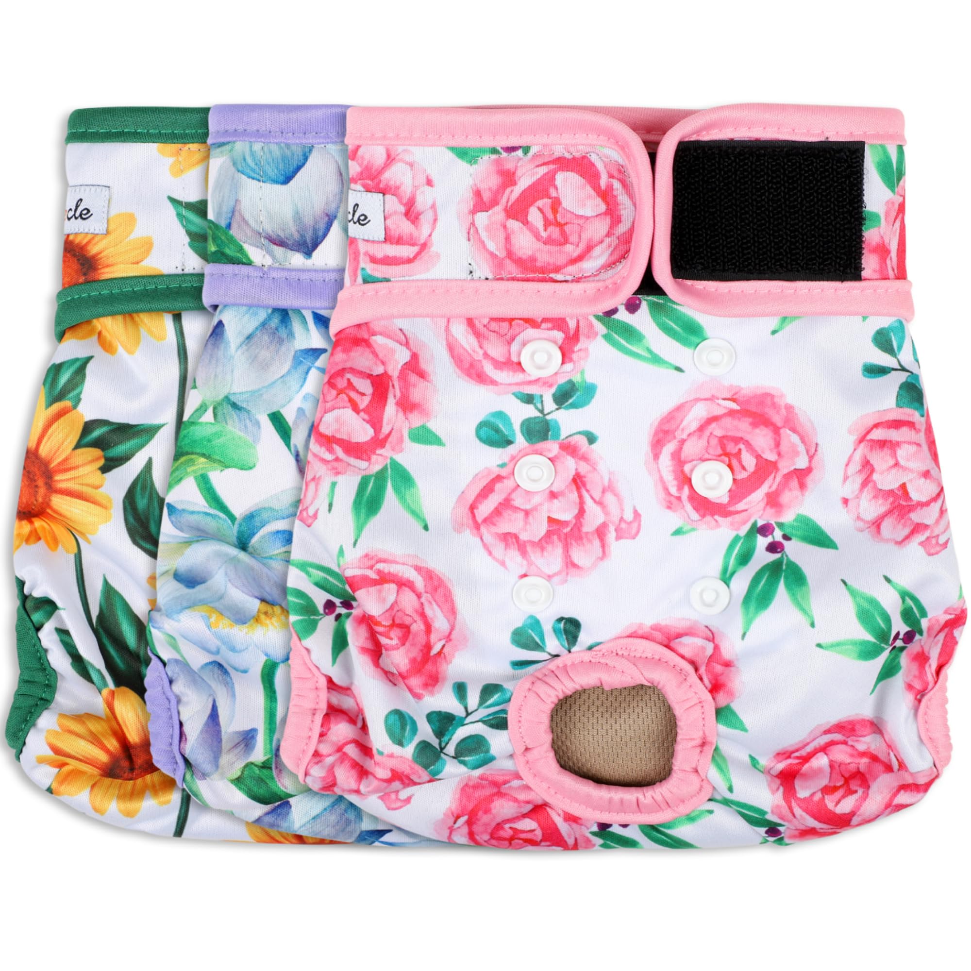 Grecle Dog Diapers Female- Premium Reusable Diapers For Doggie In Heat - Highly Absorbent Female Dog Diapers For Pet Incontinenc