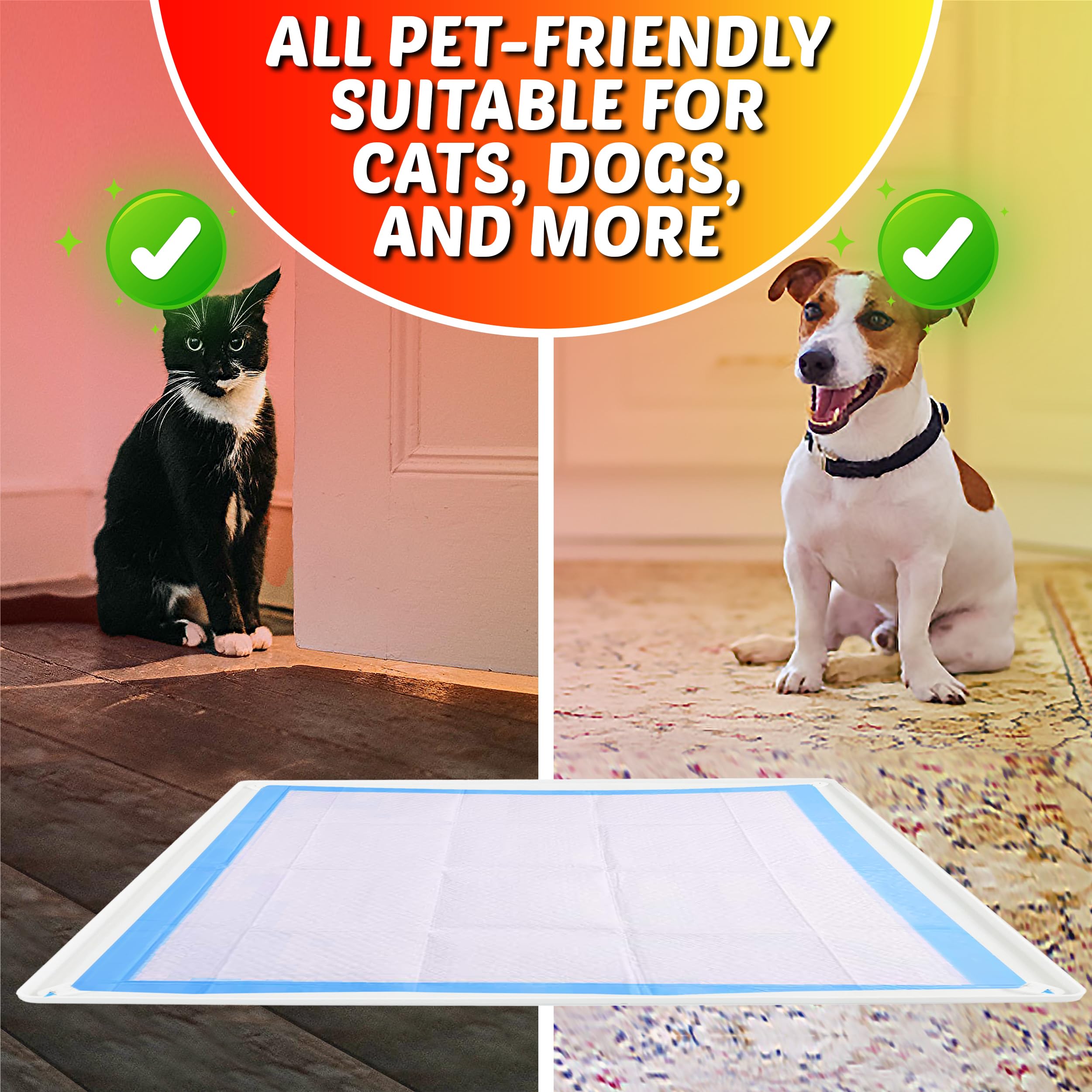 Skywin Tidyfriend Pee Pad Holder Tray 28 X 34 Inches, Silicone Dog Potty Tray, Easy To Clean No Spill Dog Potty Training Pad Hol