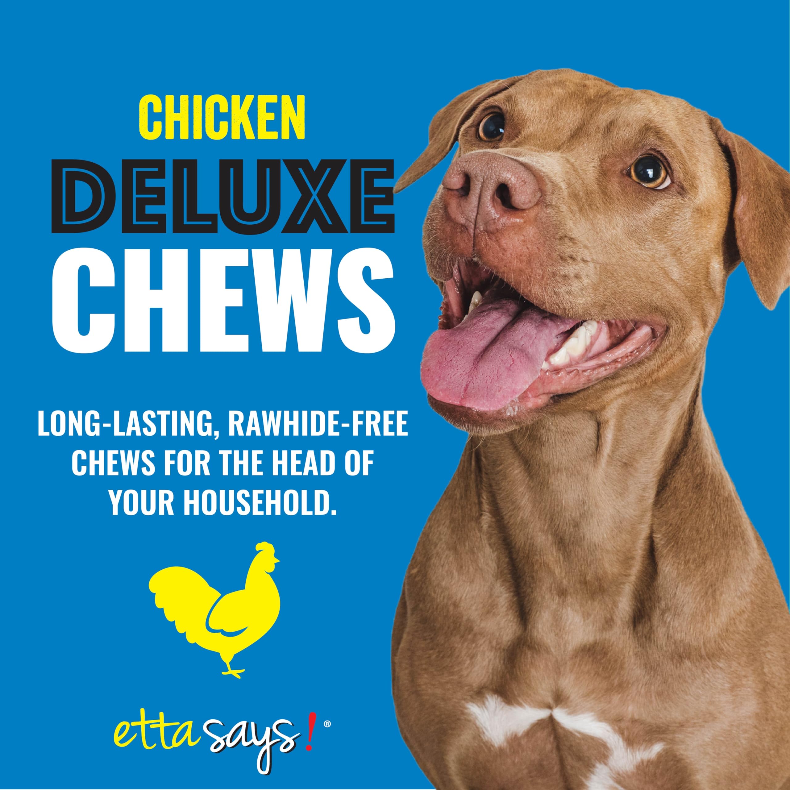 etta says! Deluxe Chews for Dogs - Lamb Dog Treats - Made and Sourced in The USA, Grain-Free, Easy to Digest, Wont Stain Carpet