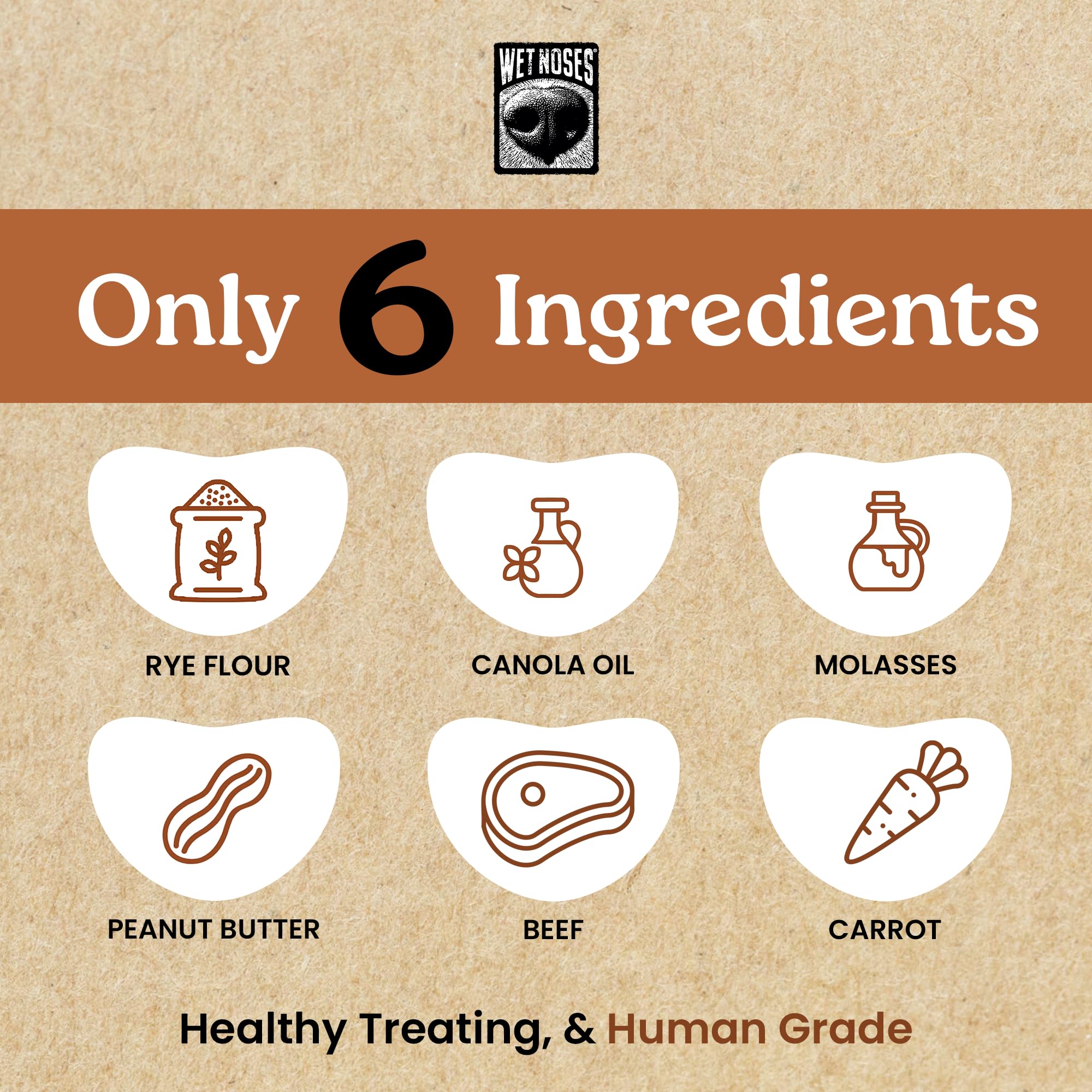 Wet Noses Moments Non-GMO Beef Stew Bone Crunchy Dog Treats - 14oz | No Corn, Wheat, Soy or Peas, Made with 8 Simple Ingredients