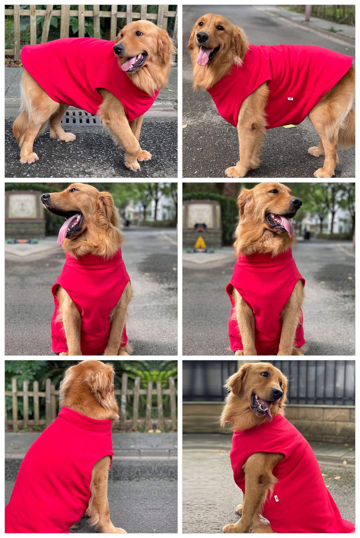 Dog Winter Vest Warm Breathable Dog Polar Fleece Vest Jacket, Lightweight Winter Coat With Leash Neck Hole For Small Medium Large Dogs Red Xl