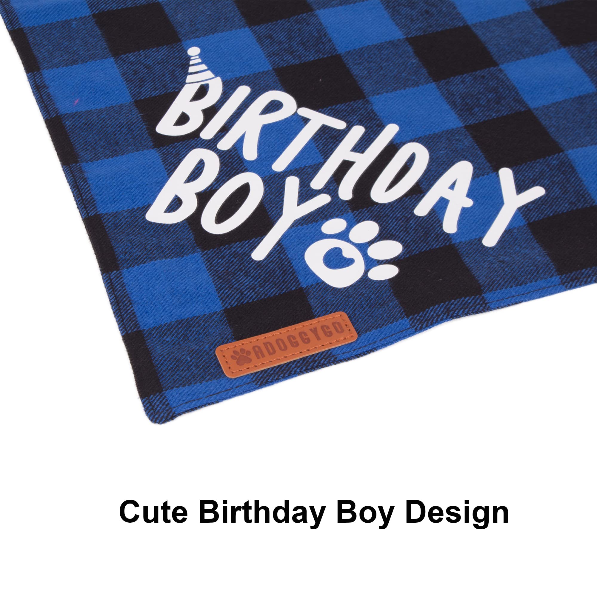 Adoggygo Dog Birthday Party Supplies, Multi Size Offered, Birthday Boy Dog Bandana, Dog Birthday Hat With Numbers For Small Dogs Pets (Small, Blue)