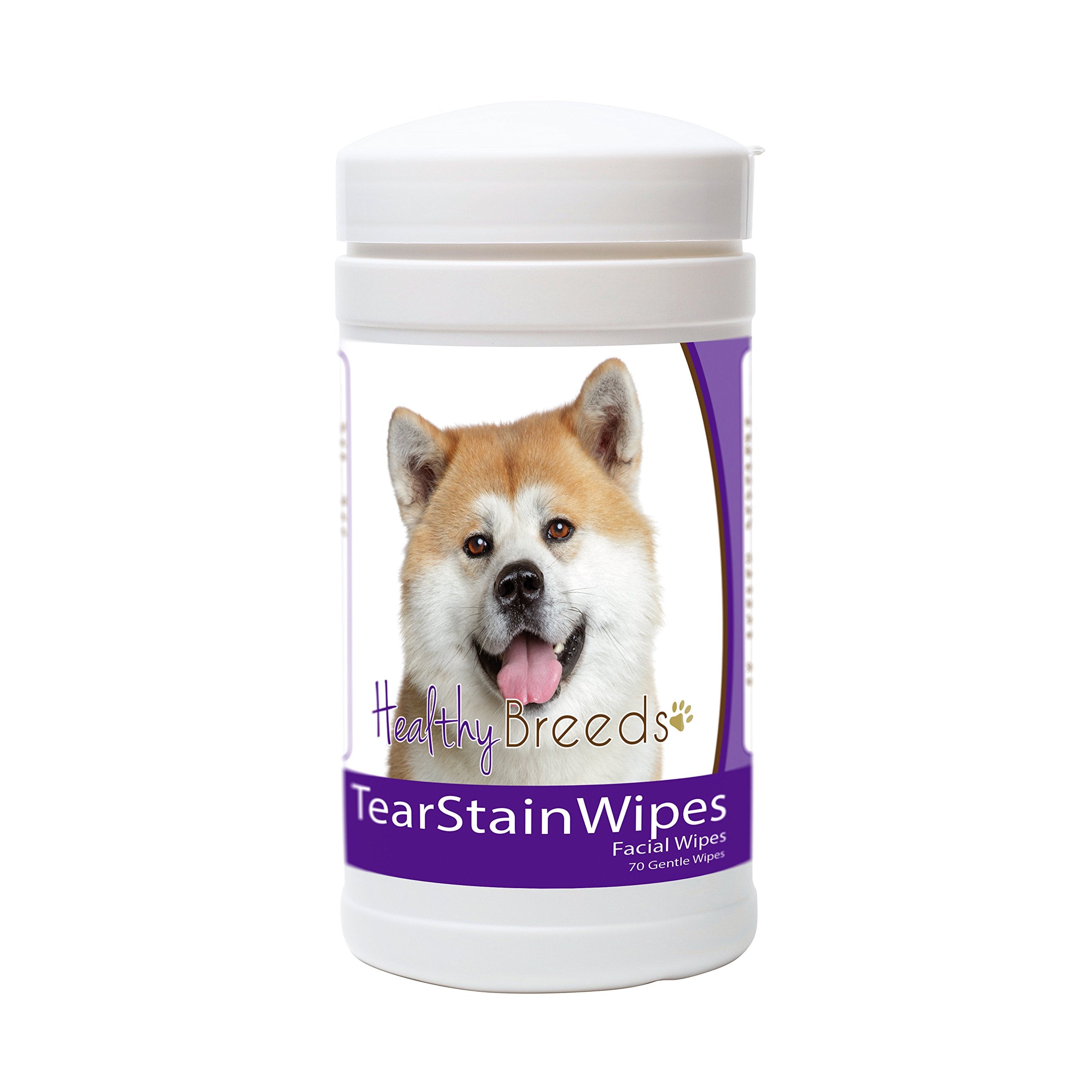 Healthy Breeds Akita Tear Stain Wipes 70 Count