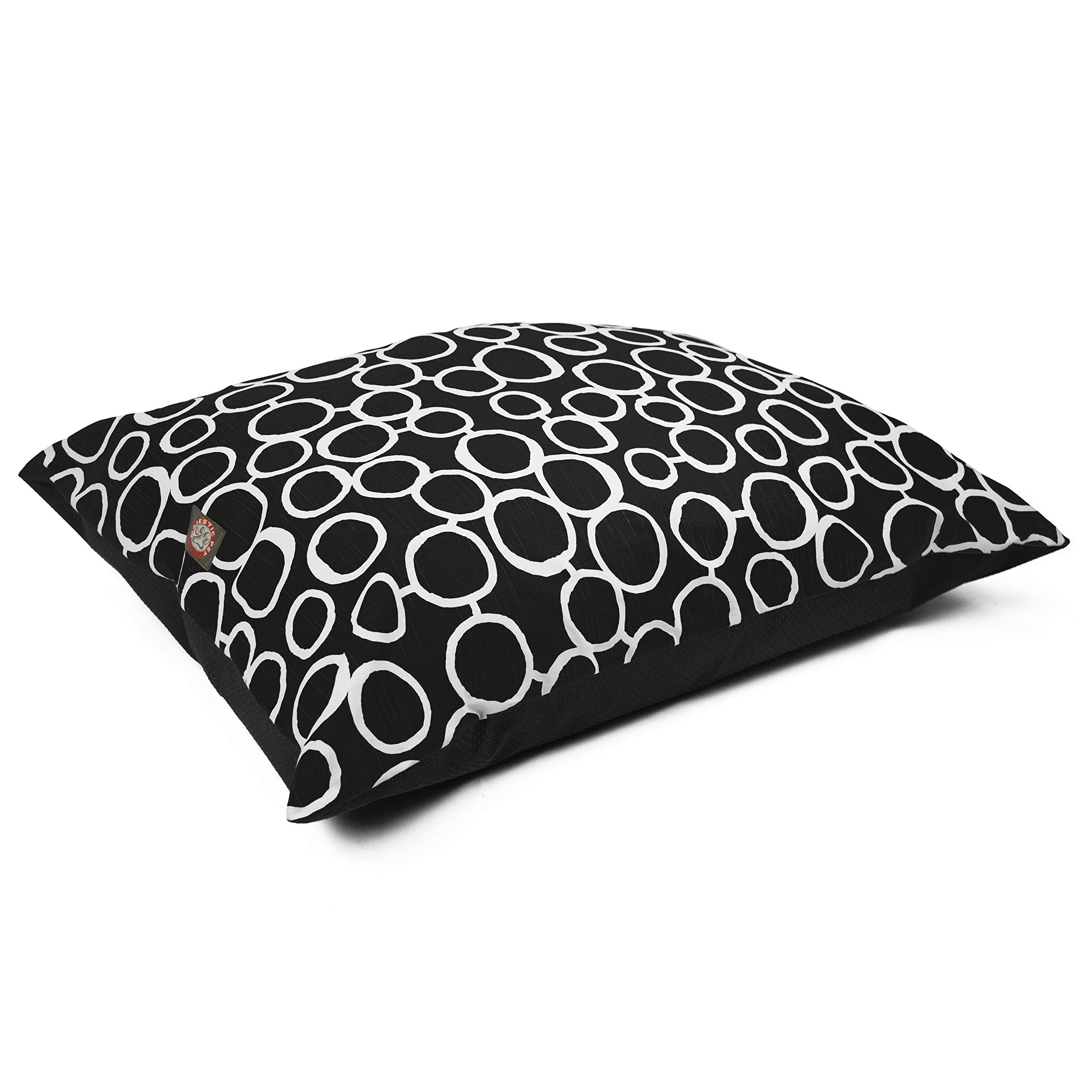 Majestic Pet Rectangle Large Dog Bed Washable – Non Slip Comfy Pet Bed – Dog Crate Bed Super Value Pillow Dog Bed – Dog Kennel Bed For Sleeping - Dog Bed Large Breed 46 X 35 Inch – Fusion Black
