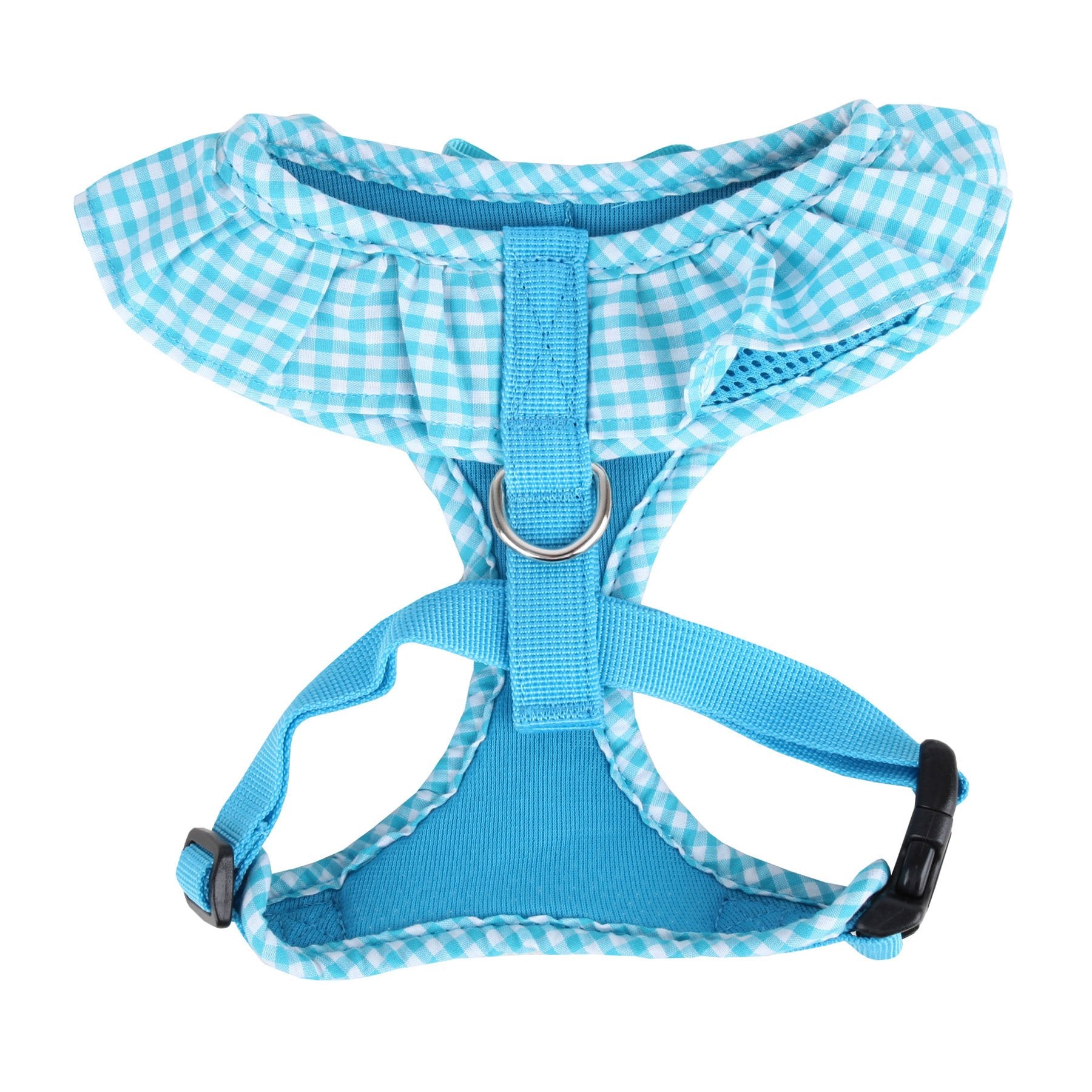 Puppia Vivien Dog Harness Over-The-Head All Season Cute No Pull No Choke Walking Training Adjustable For Small Dog, Sky Blue, X-Small