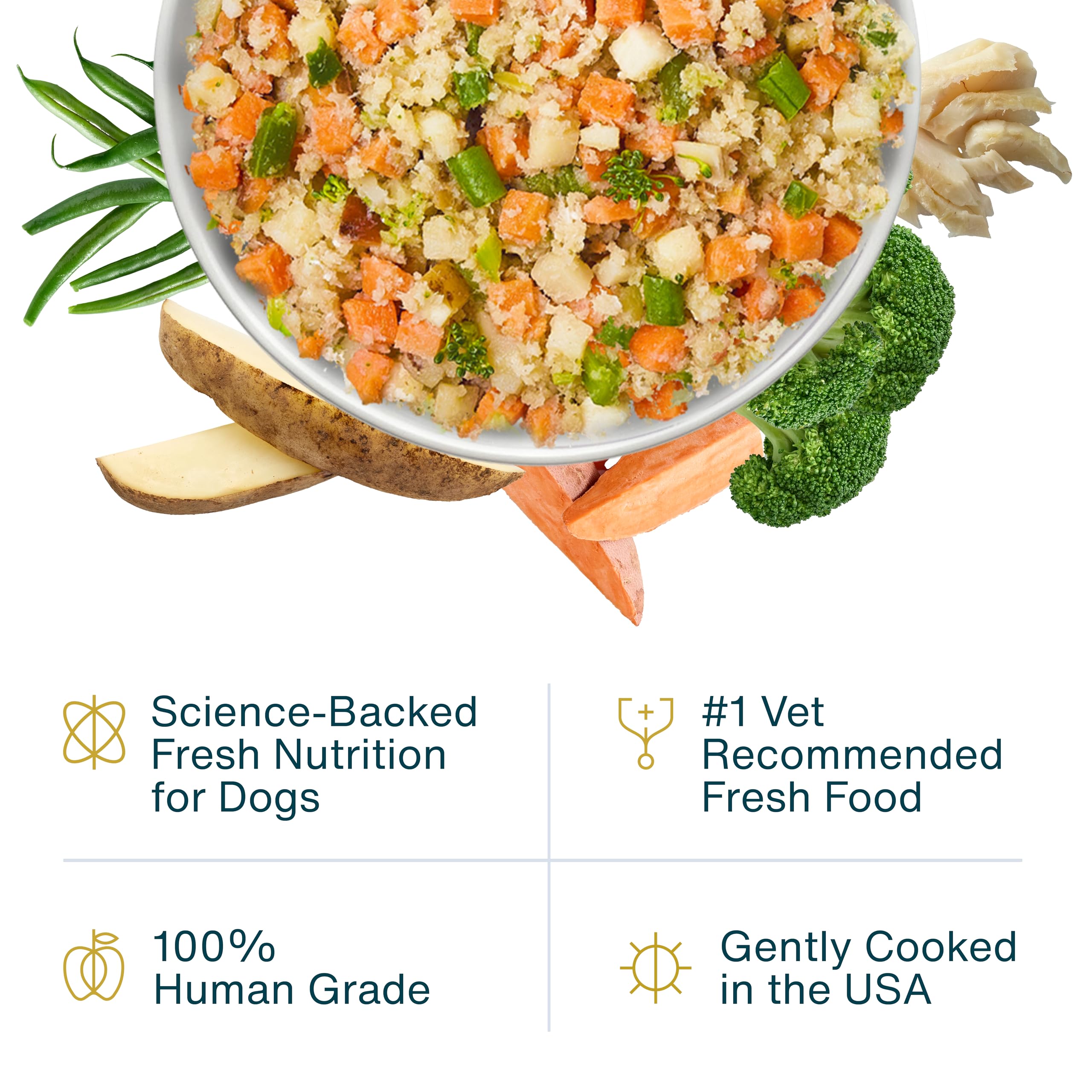 JustFoodForDogs Frozen Fresh Dog Food, Complete Meal or Dog Food Topper, Fish & Sweet Potato Human Grade Dog Food Recipe, 72 oz
