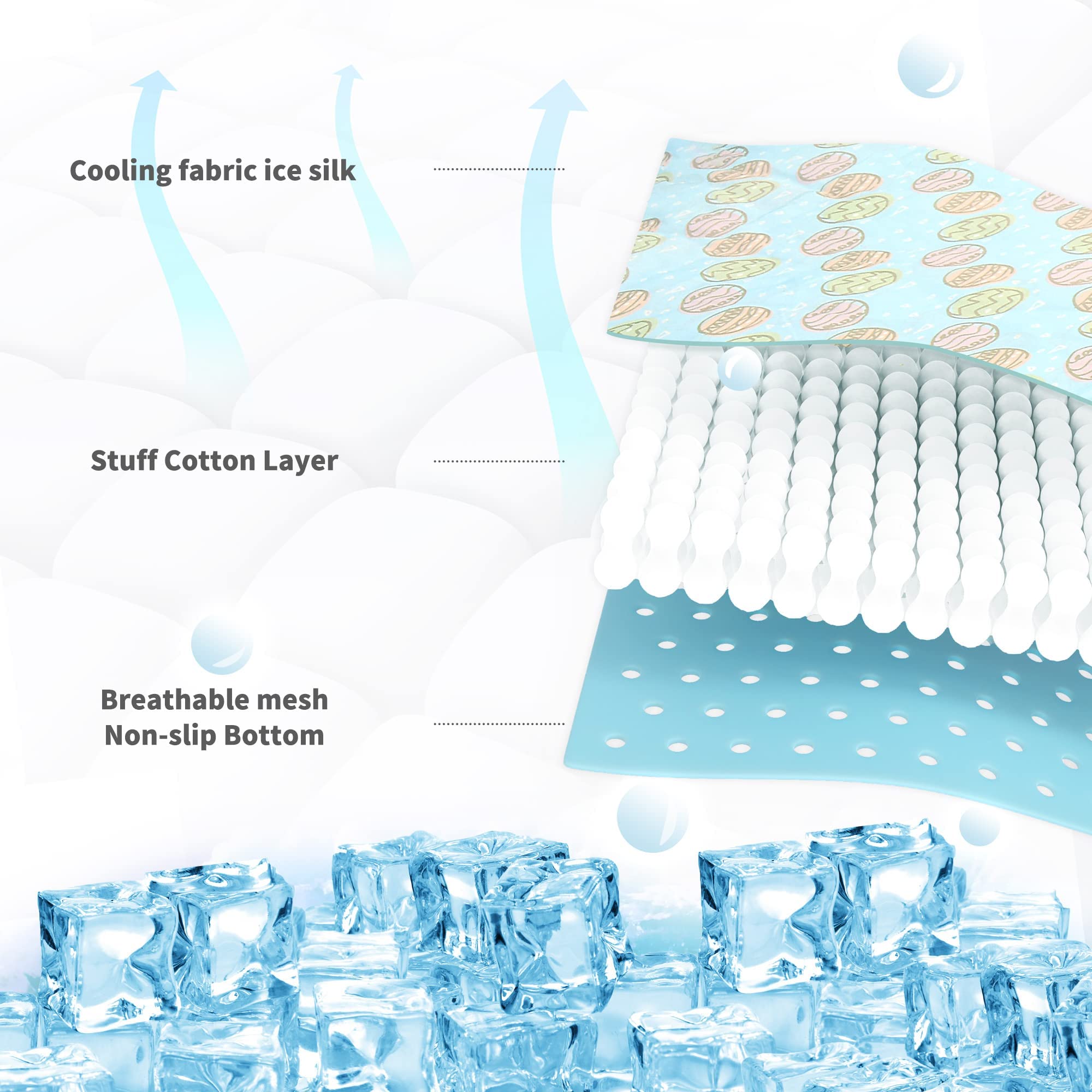 Nwk Pet Cooling Mat -27.5 X 20 Ice Silk Cooling Mat For Dogs & Cats Portable & Washable Pet Cooling Blanket, Car Seats, Beds For