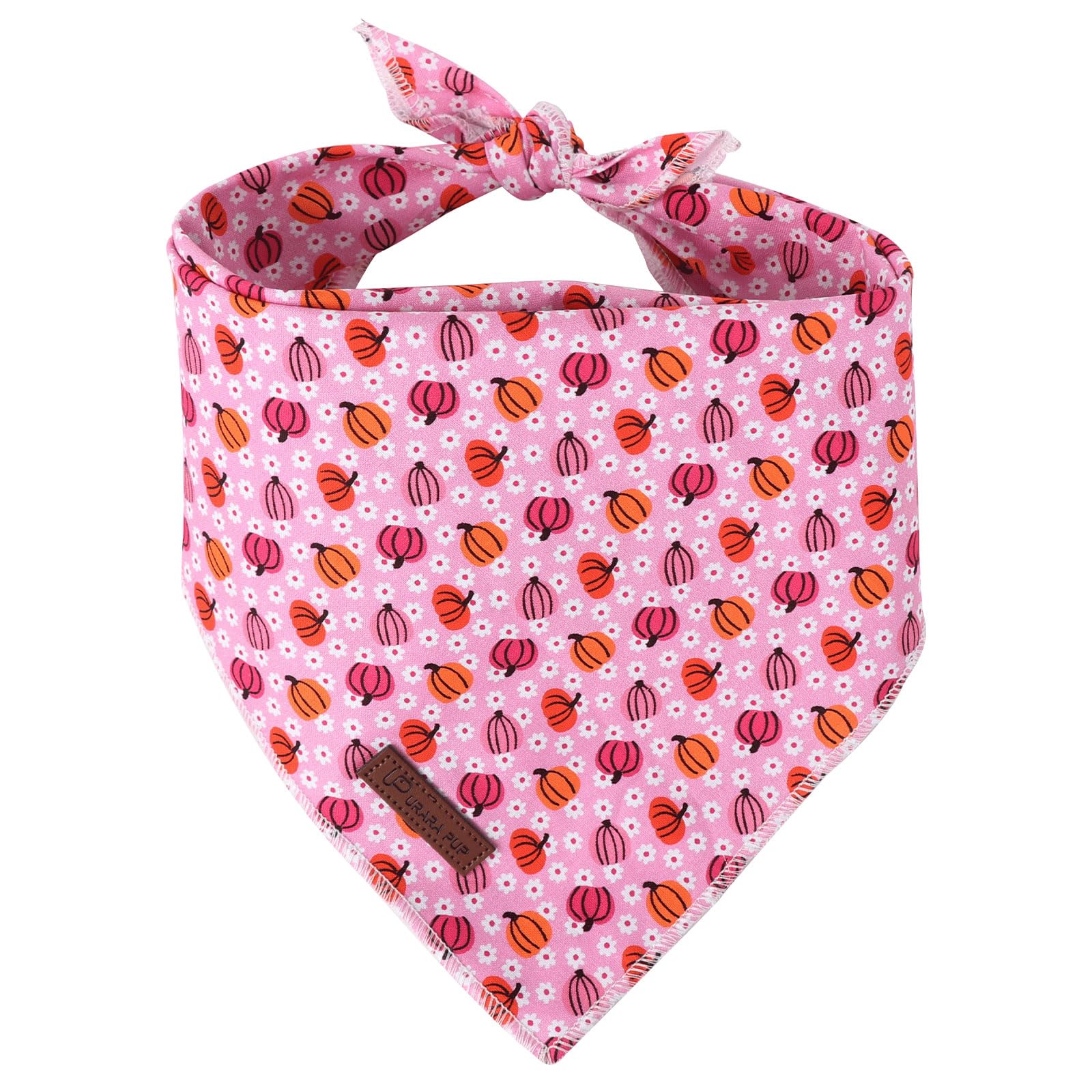 Halloween Pumpkin Dog Bandana, Halloween Triangle Bid Scarf With Pumpkin Pattern, Cotton Pet Kerchief For Girl Boy Dogs Or Cats,