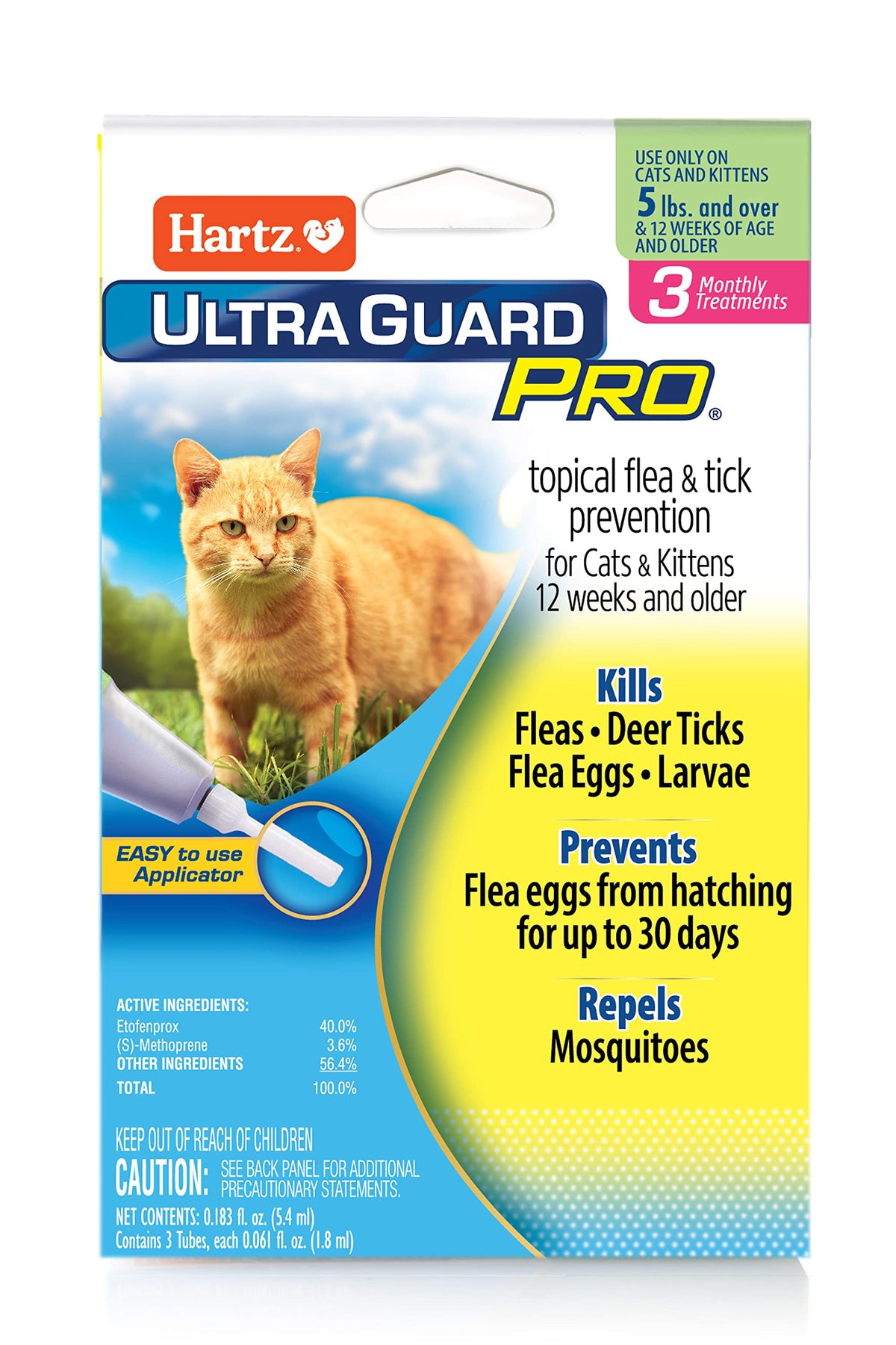 Hartz UltraGuard Pro Topical Flea & Tick Prevention for Cats and ...