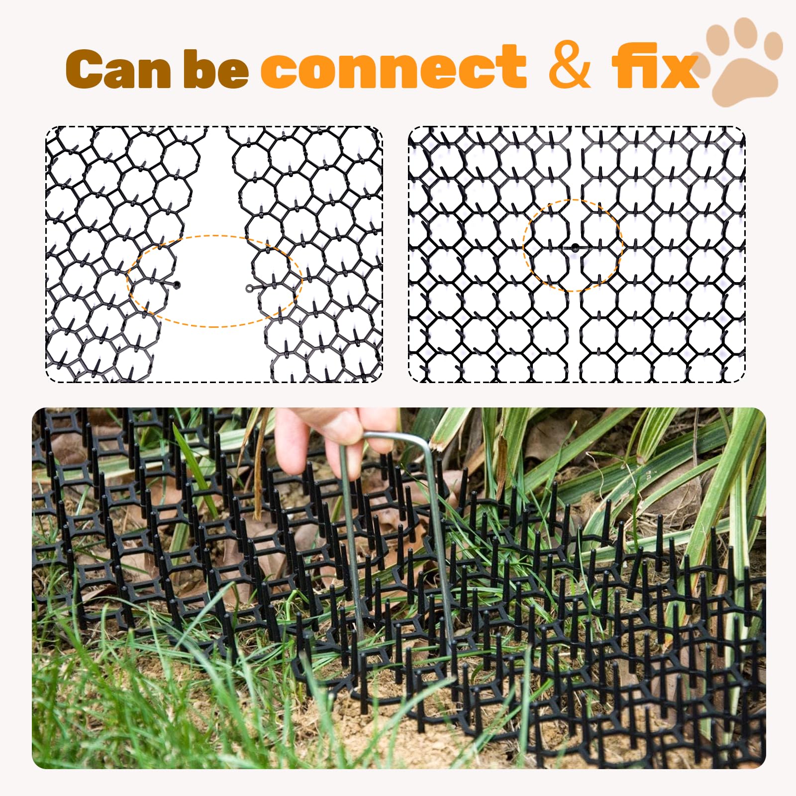 Oceanpax 12 Pack 8.5 X 6.5 Inch Square Cat Scat Mats For Cats With Spikes, Prickle Strips From Digging Cat Deterrent Outdoor Inc
