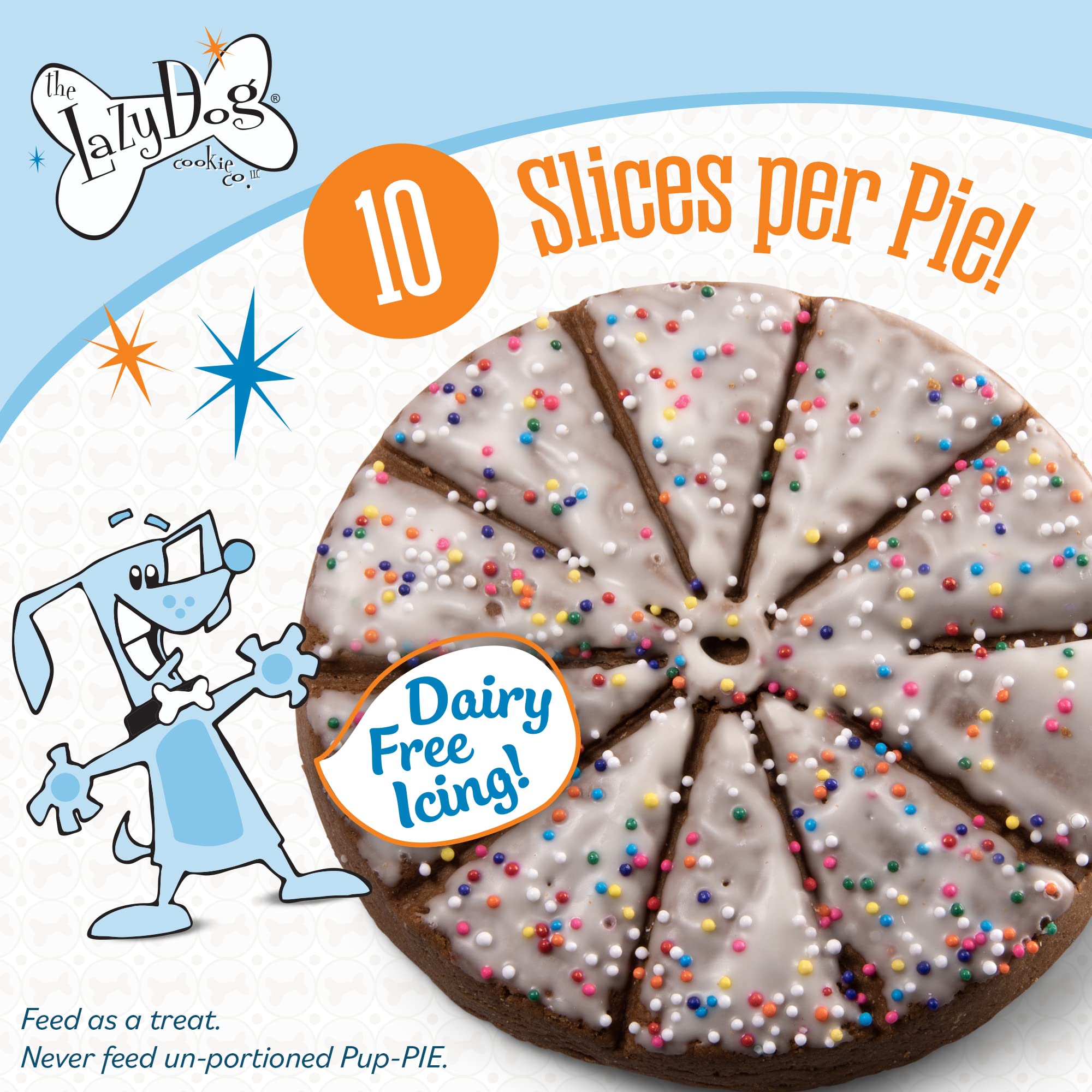 Lazy Dog Pup-Pie - Happy Birthday Dog Treat, 5 oz (Vanilla, Pie with Treats)