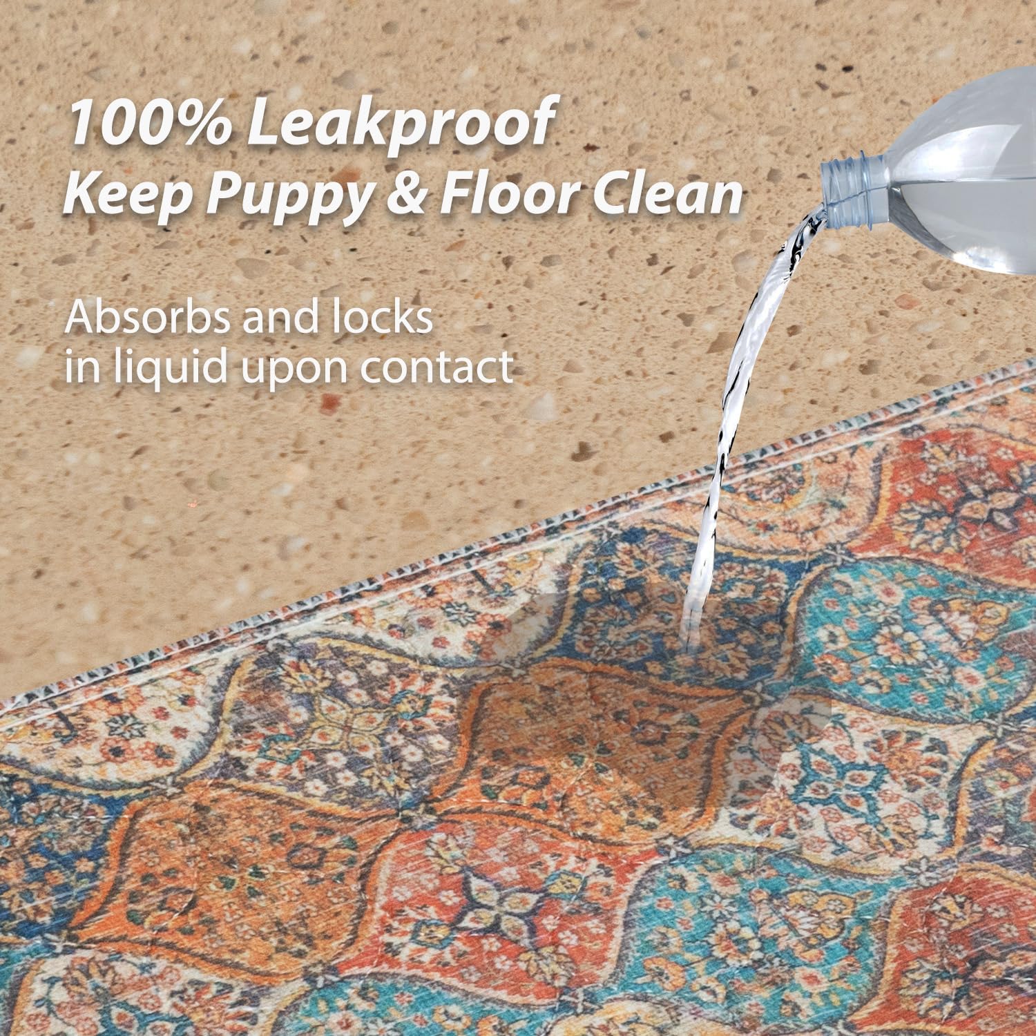 Nunubaby Reusable Potty Pads For Dogs For Crates And Floors. Washable Pee Pads For Dogs, Stylish, Non-Slip And Leak-Proof Pee Pa