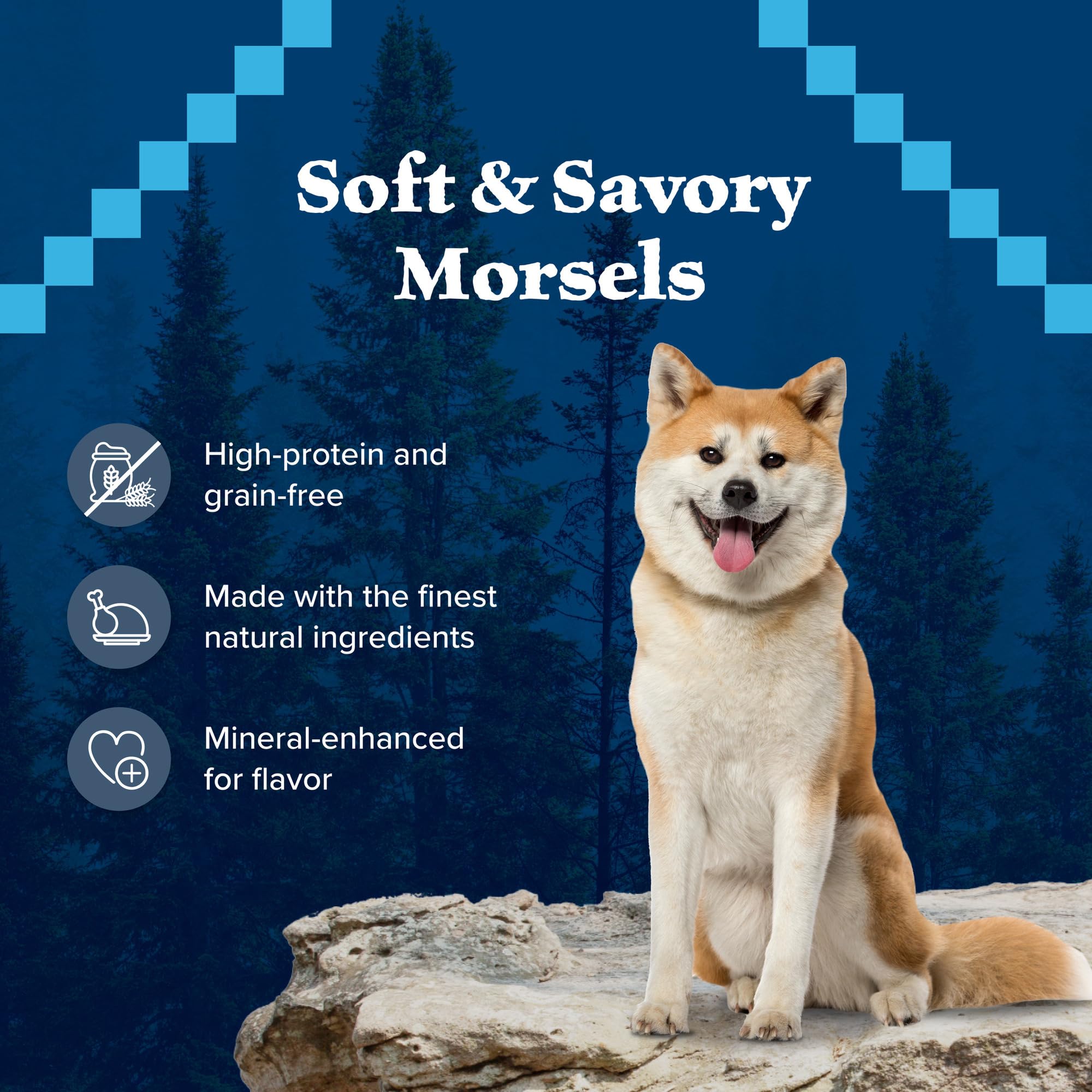 Blue Buffalo Wilderness Trail Treats Wild Bits High Protein Grain Free Soft-Moist Training Dog Treats, Chicken Recipe 10-oz bag