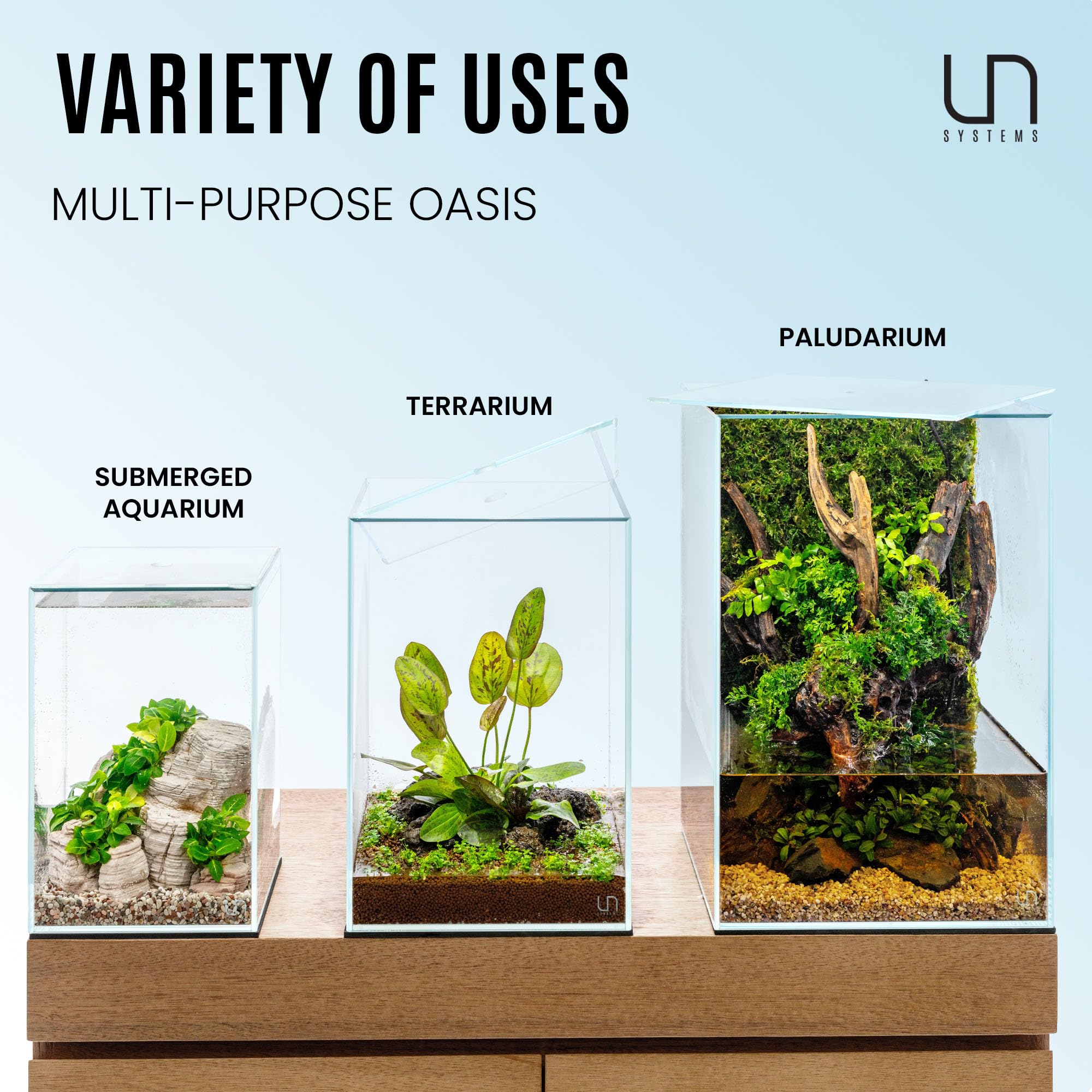 Ultum Nature Systems Prism Rimless Glass Aquarium - Cube Tank With Mitered Lid, Tall Nano Fish Tank For Home & Office - Uns Pris