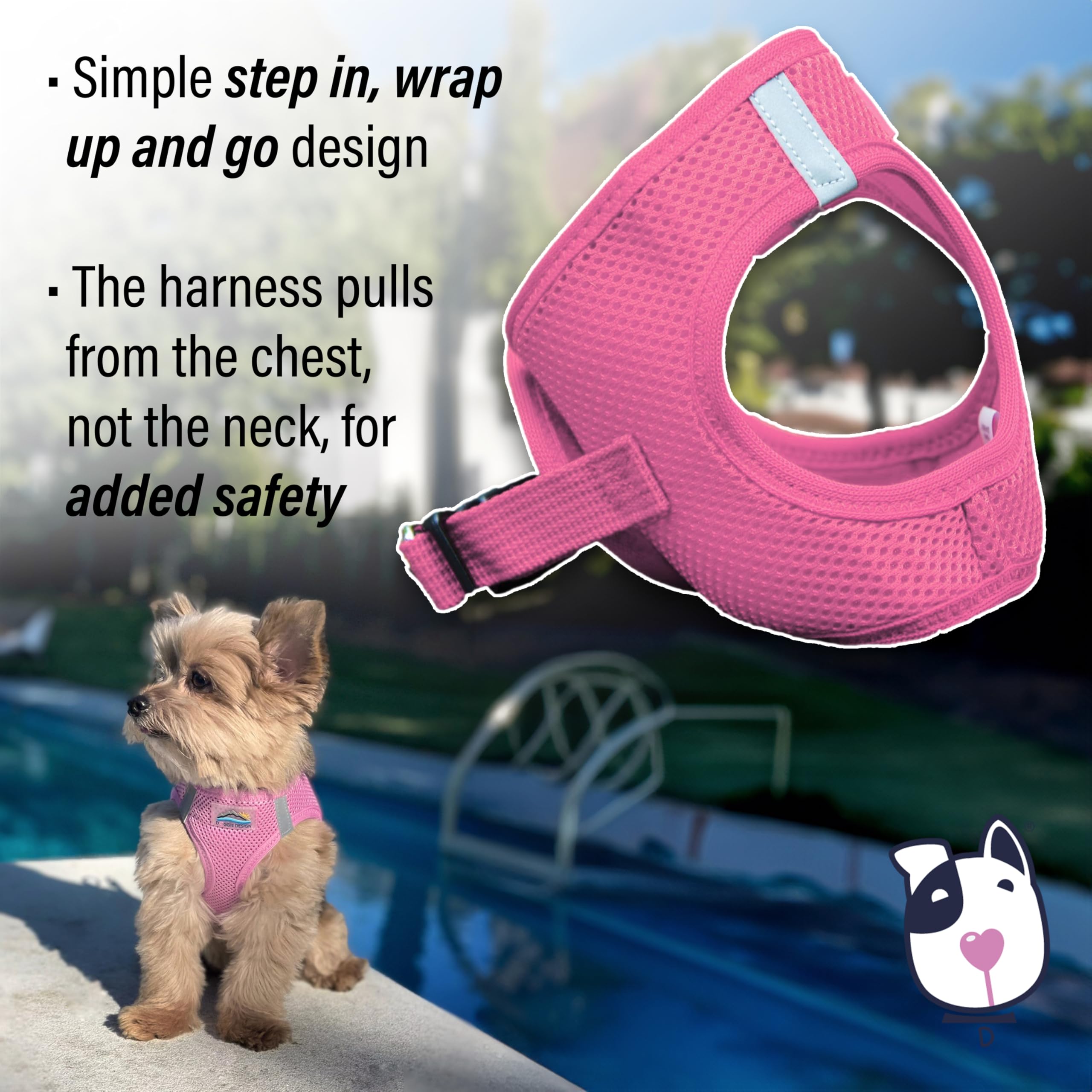 American River Ultra Choke-Free Mesh Dog Harness - Candy Pink : See Description for Size