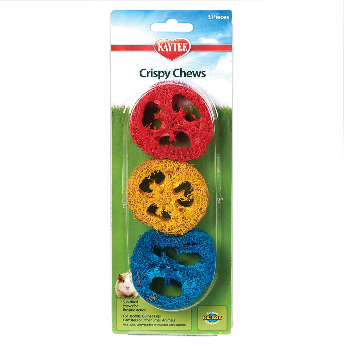 Kaytee Crispy Chews 3-Pack For Pet Rabbits, Chinchillas, Guinea Pigs, Rats And Other Small Animals