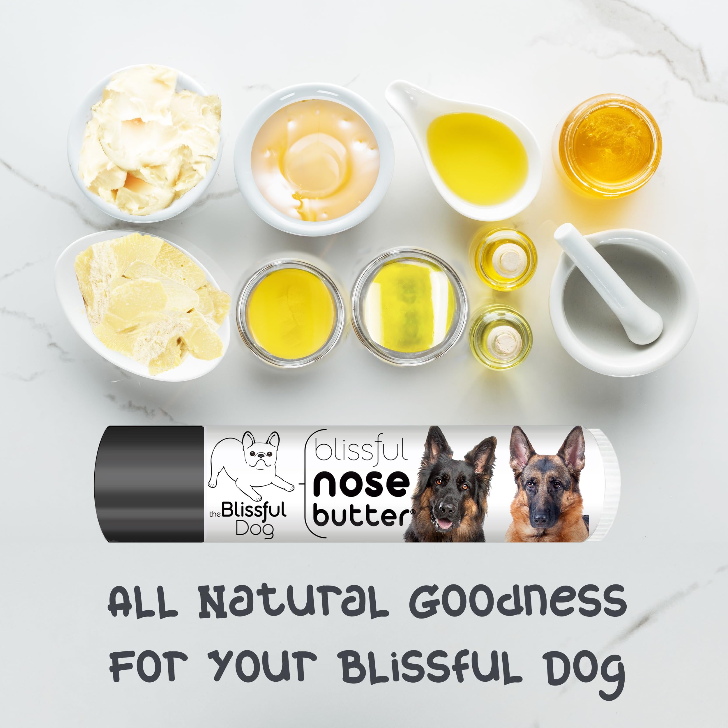 The Blissful Dog German Shepherd Unscented Nose Butter - Dog Nose Butter, 0.15 Ounce