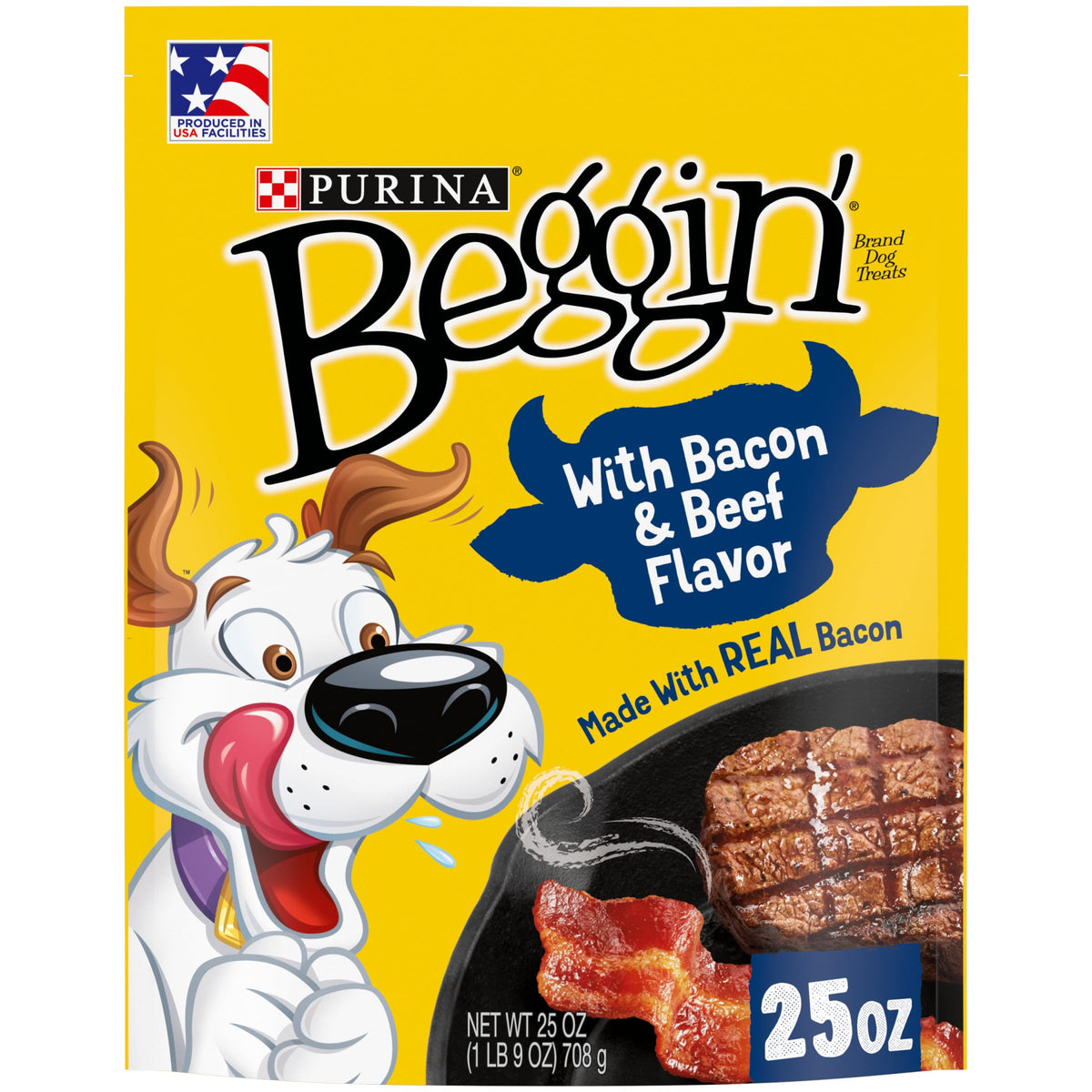 Purina Beggin' Strips With Real Meat Dog Treats With Bacon And Beef Flavors 25 Ounce Pouch (Pack Of 1)