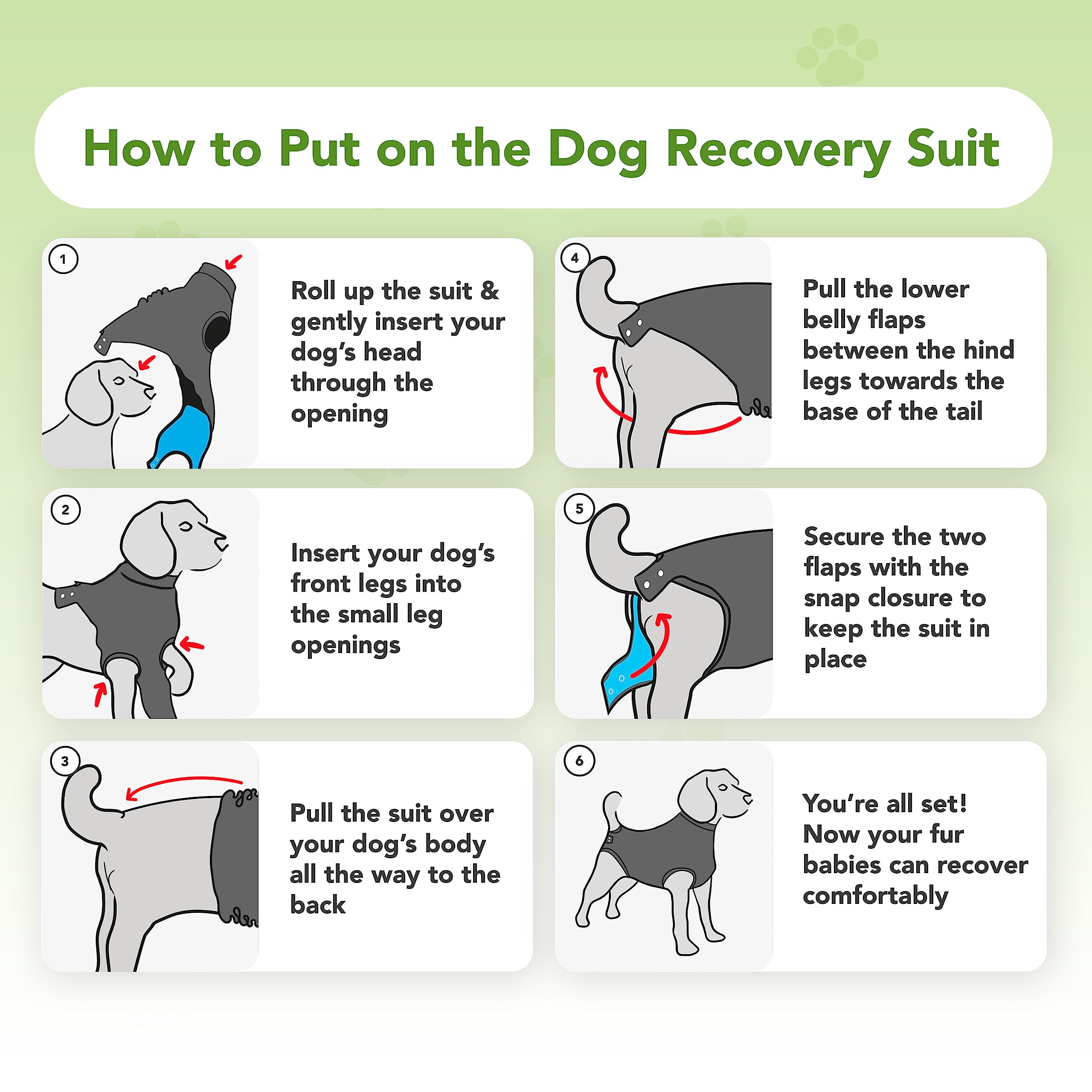 Suitical Recovery Suit for Dogs - Dog Surgery Recovery Suit with Clip-Up System - Breathable Fabric for Spay, Neuter, Skin Condi