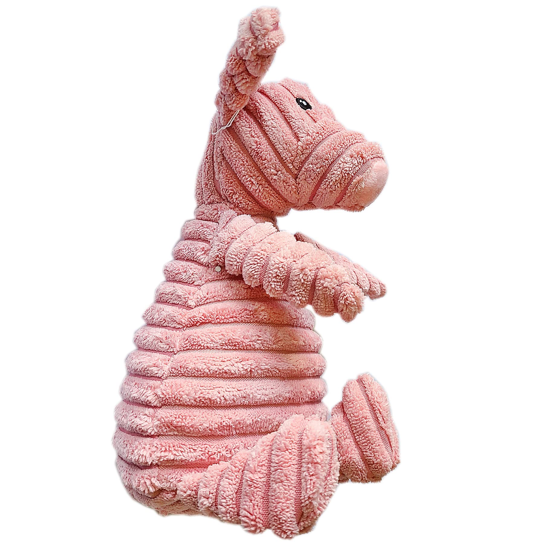 Tikson Dog Toy Stuffed Animal Plush Squeaking Pet Toy Chew For Puppies Pink Pig