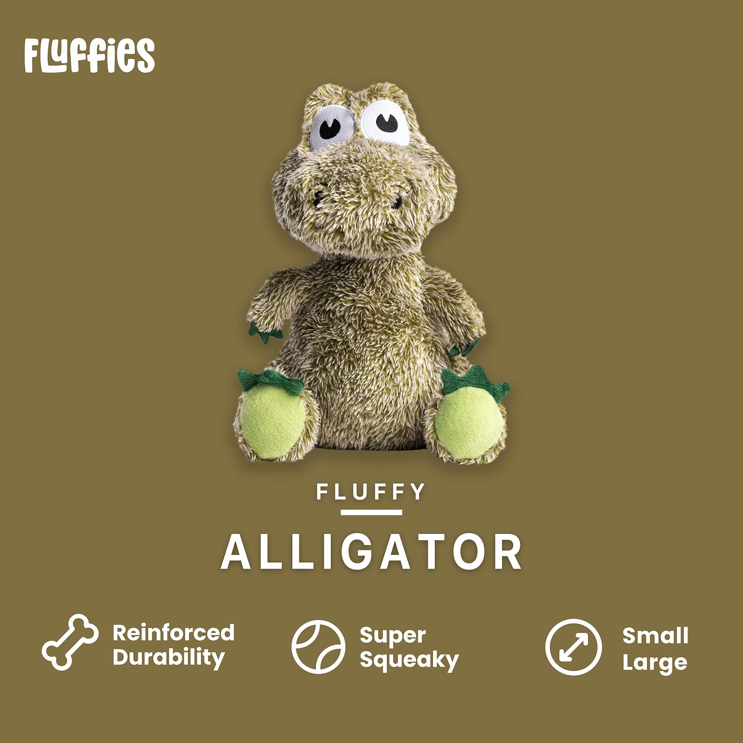 Fabdog Fluffy Alligator Large