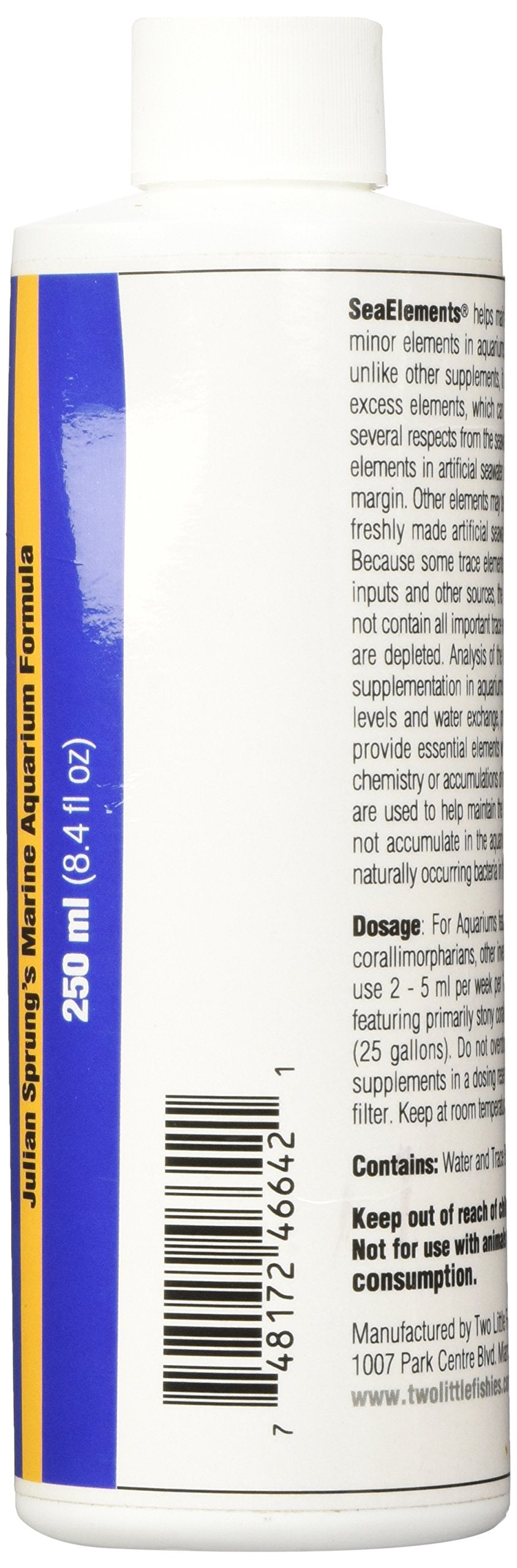 Two Little Fishies SeaElements Reef Formula for Aquarium, 250ml