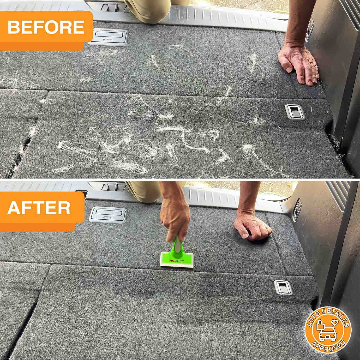 Furdozer X6 Pet Hair Remover & Auto Detailing Tool - Cat & Dog Hair Remover For Carpets, Car Interiors, Couches, Bedding, & Pet